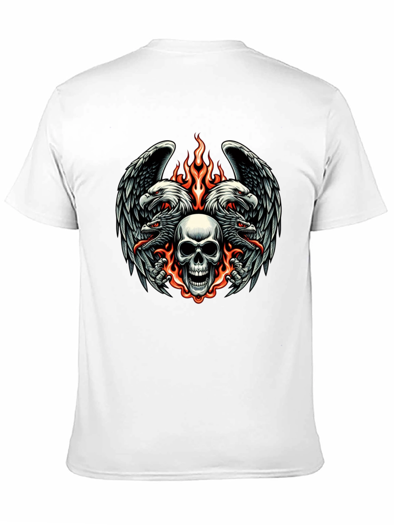 Skull & Eagle Graphic Print Tee
