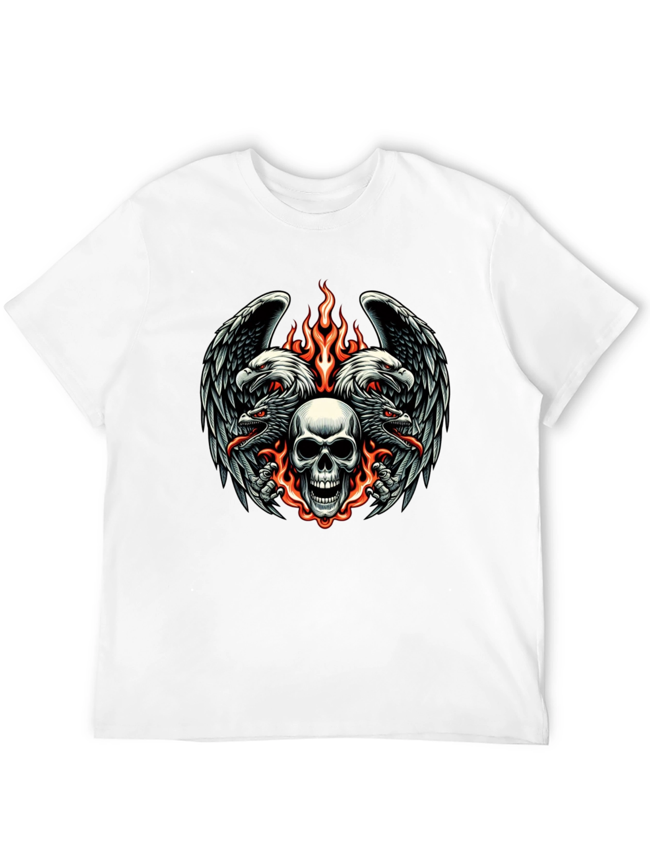 Skull & Eagle Graphic Print Tee