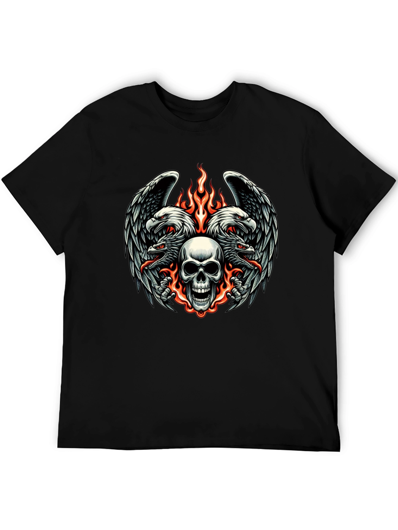 Skull & Eagle Graphic Print Tee
