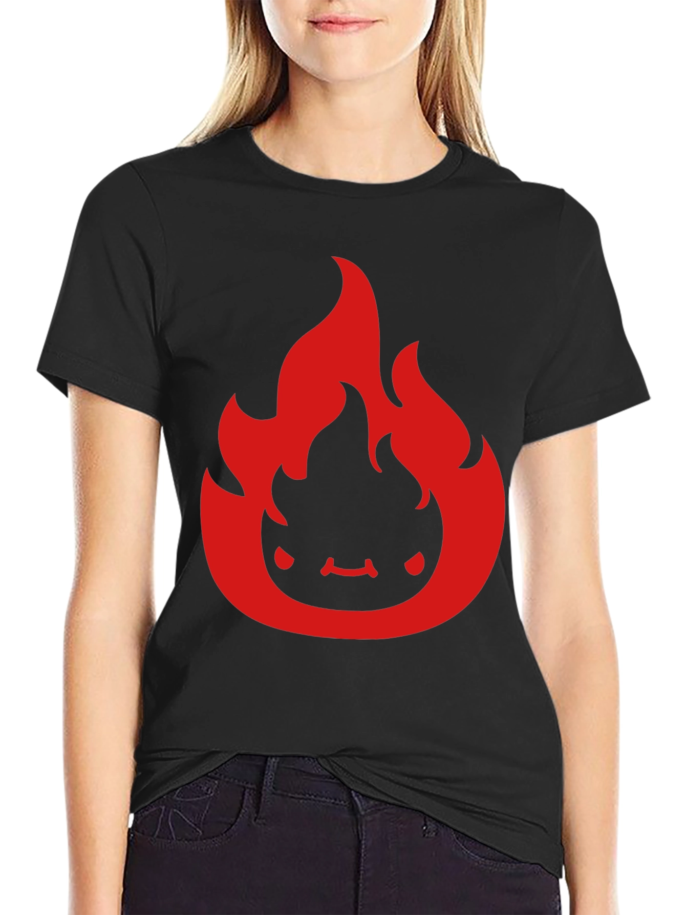 Fiery Character Graphic Tee - Soft Cotton Comfort
