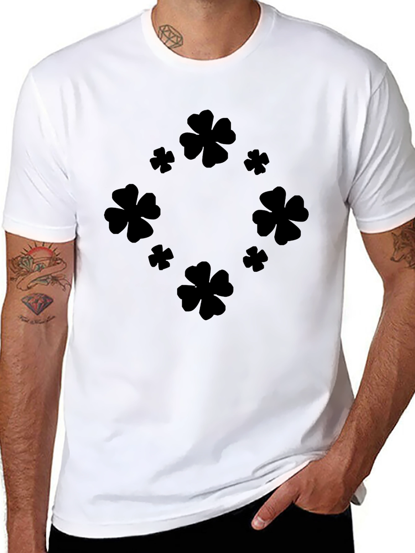 Clover Graphic Tee - Black