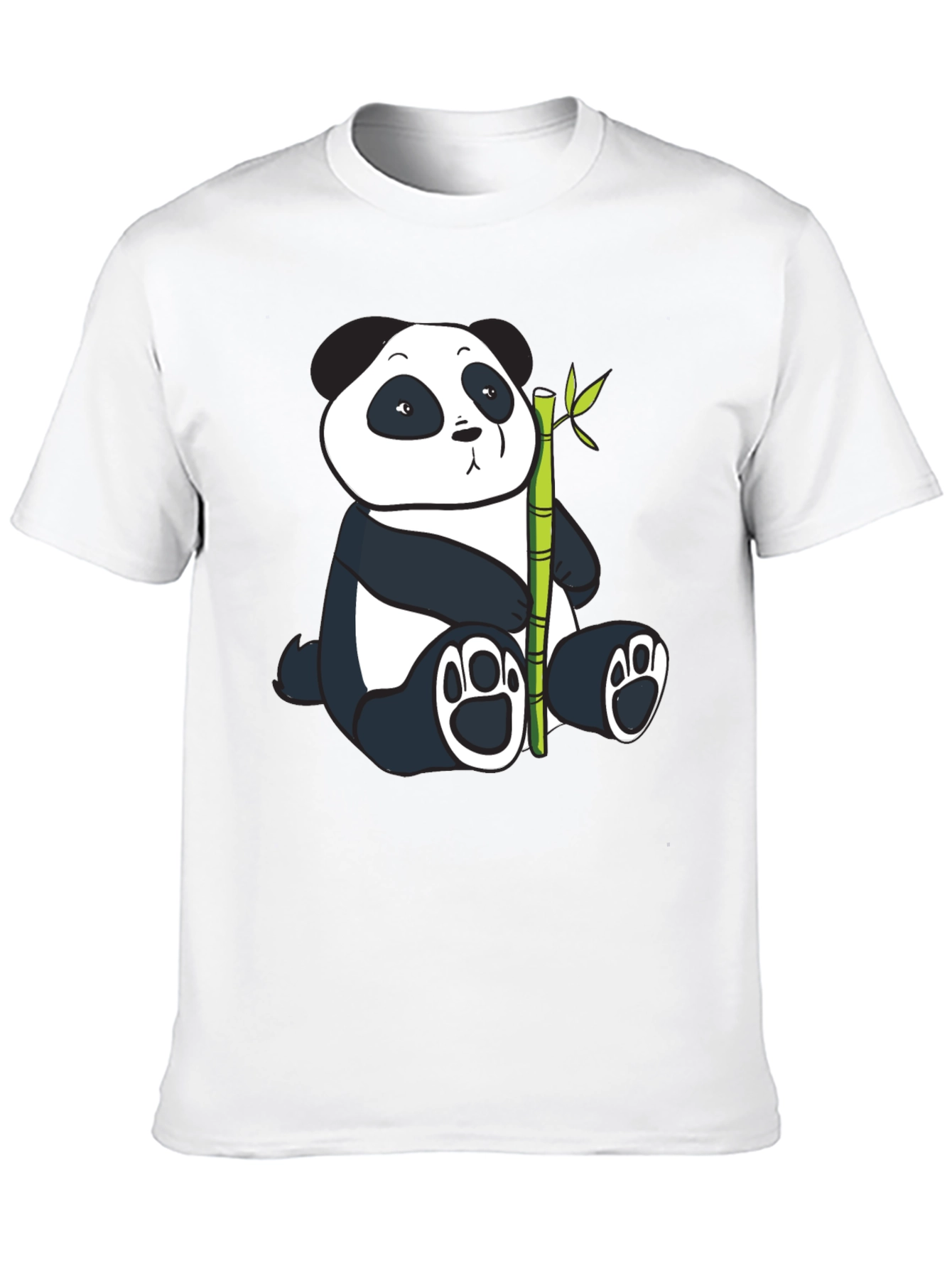 Panda and Bamboo Graphic Tee - Black