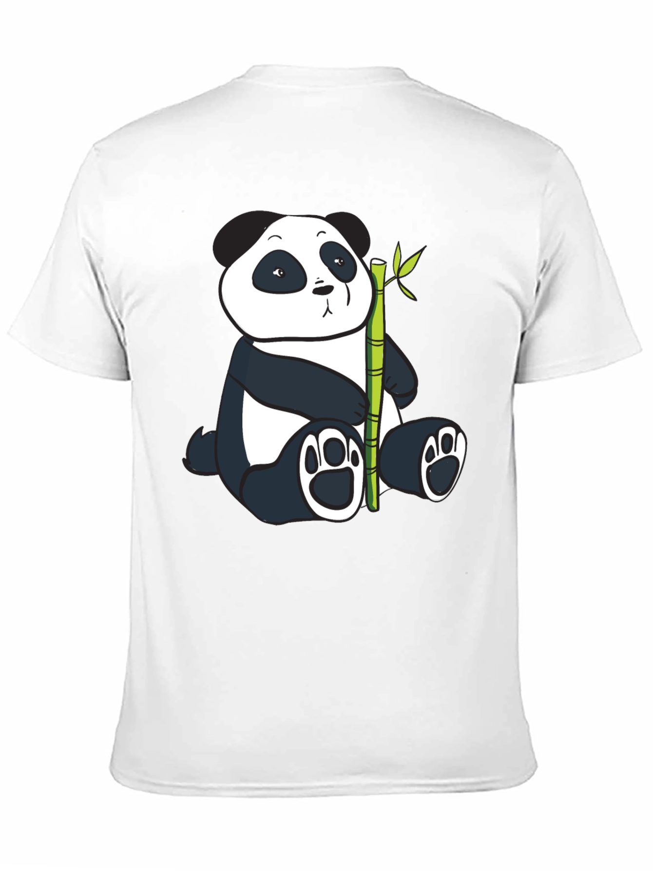 Panda and Bamboo Graphic Tee - Black