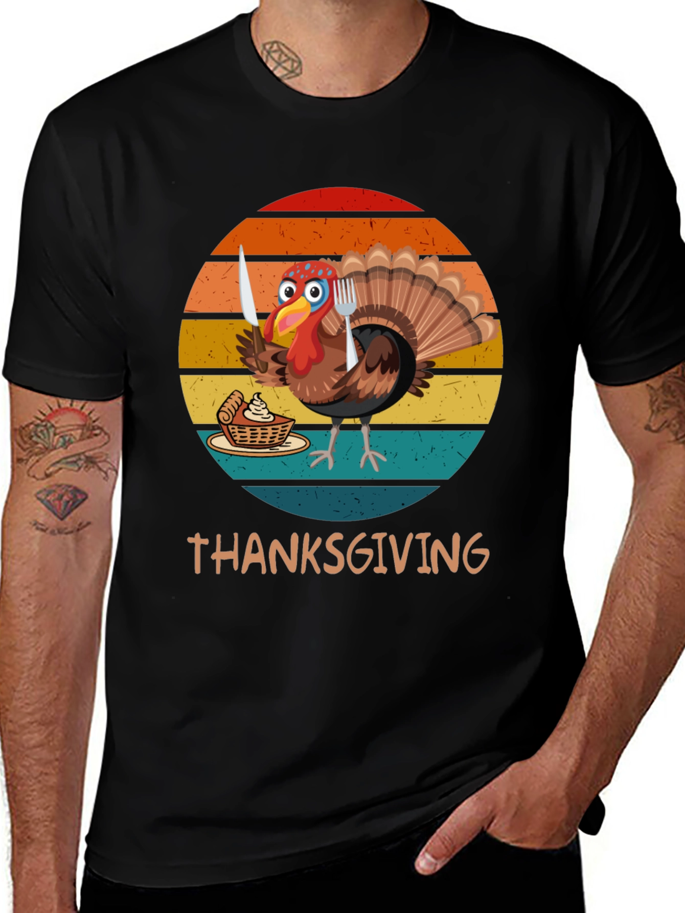 Thanksgiving Turkey Dinner Ready Mens T-Shirt