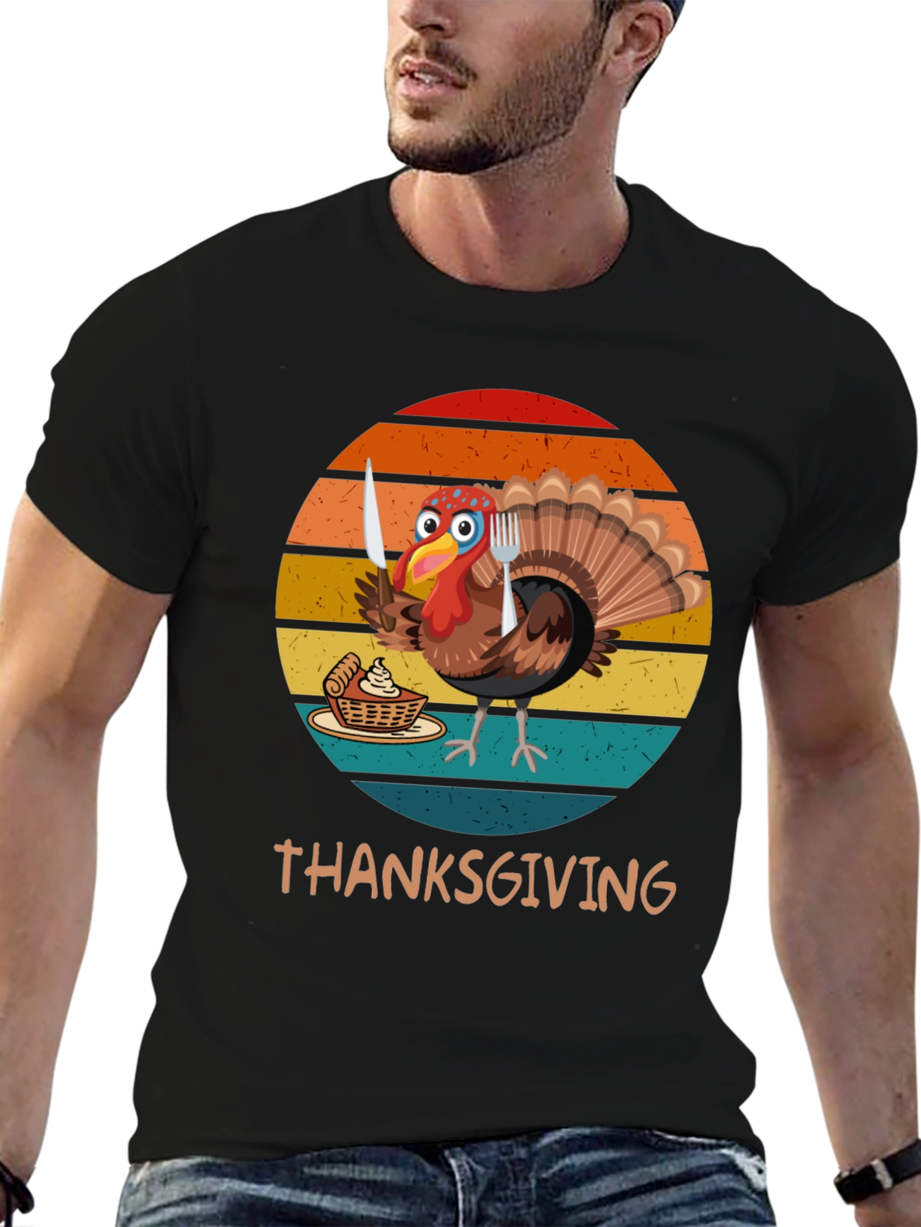 Thanksgiving Turkey Dinner Ready Mens T-Shirt