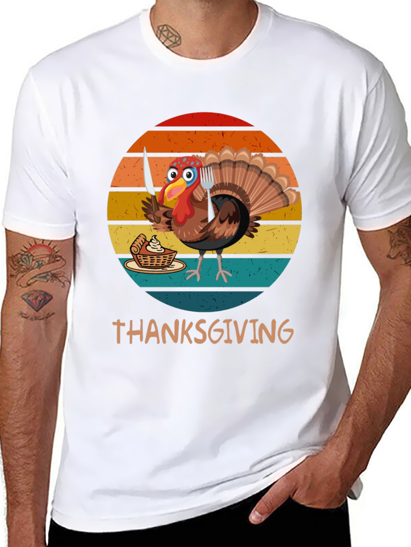 Thanksgiving Turkey Dinner Ready Mens T-Shirt