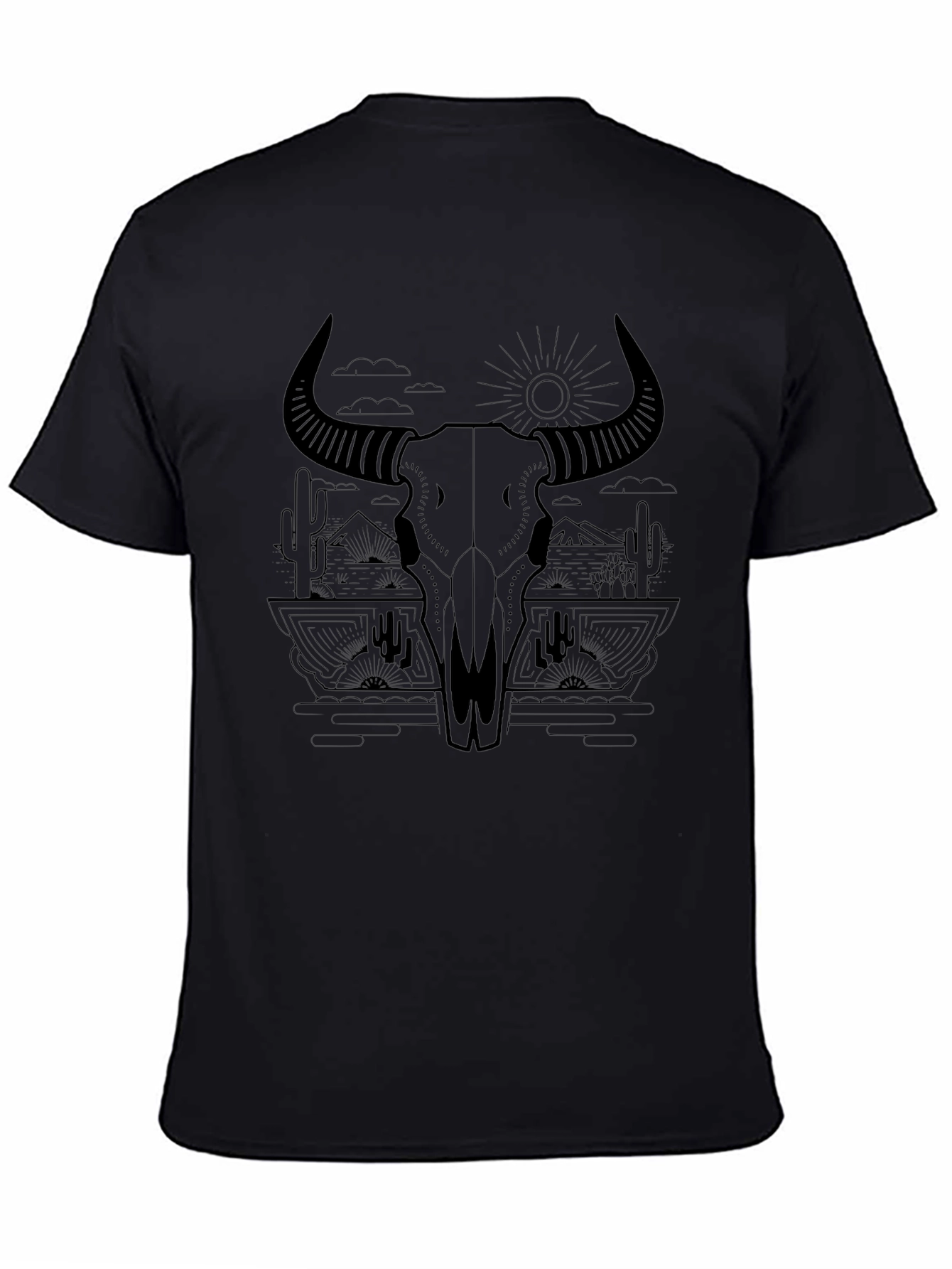 Bulls Skull Desert Graphic Tee - Unisex