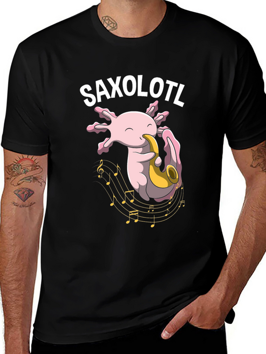Saxolotl T-Shirt - Axolotl Saxophone Player Tee