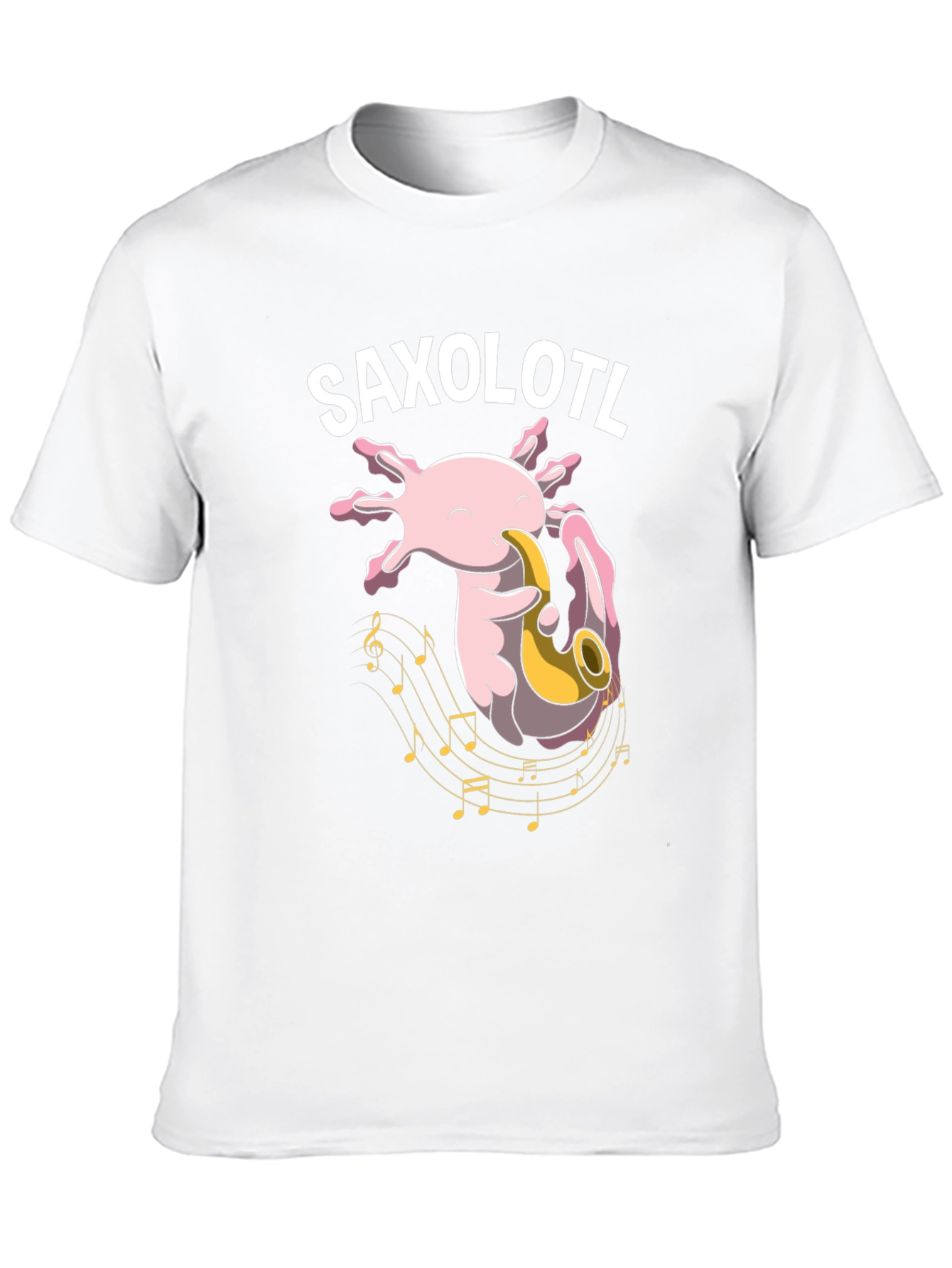 Saxolotl T-Shirt - Axolotl Saxophone Player Tee