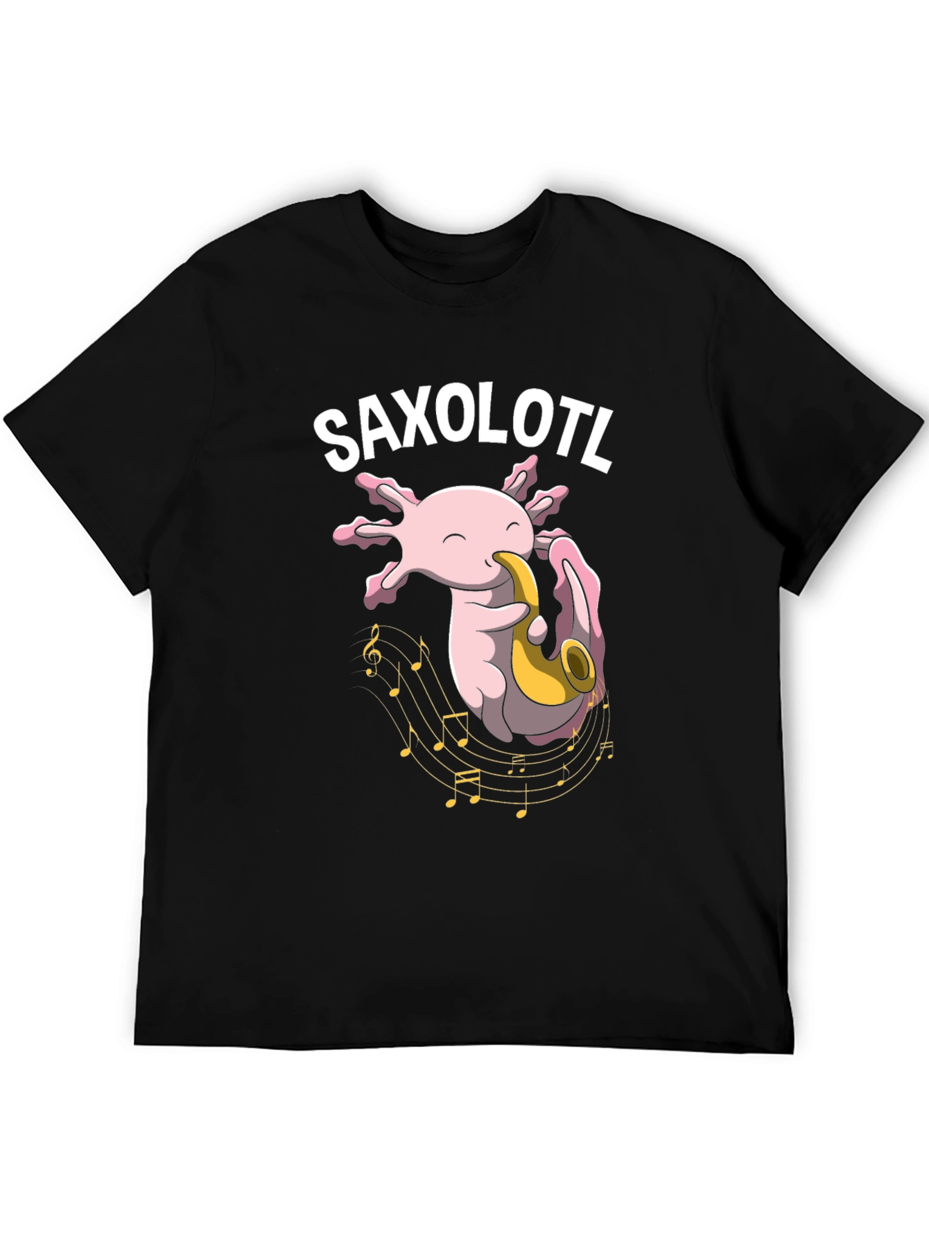 Saxolotl T-Shirt - Axolotl Saxophone Player Tee