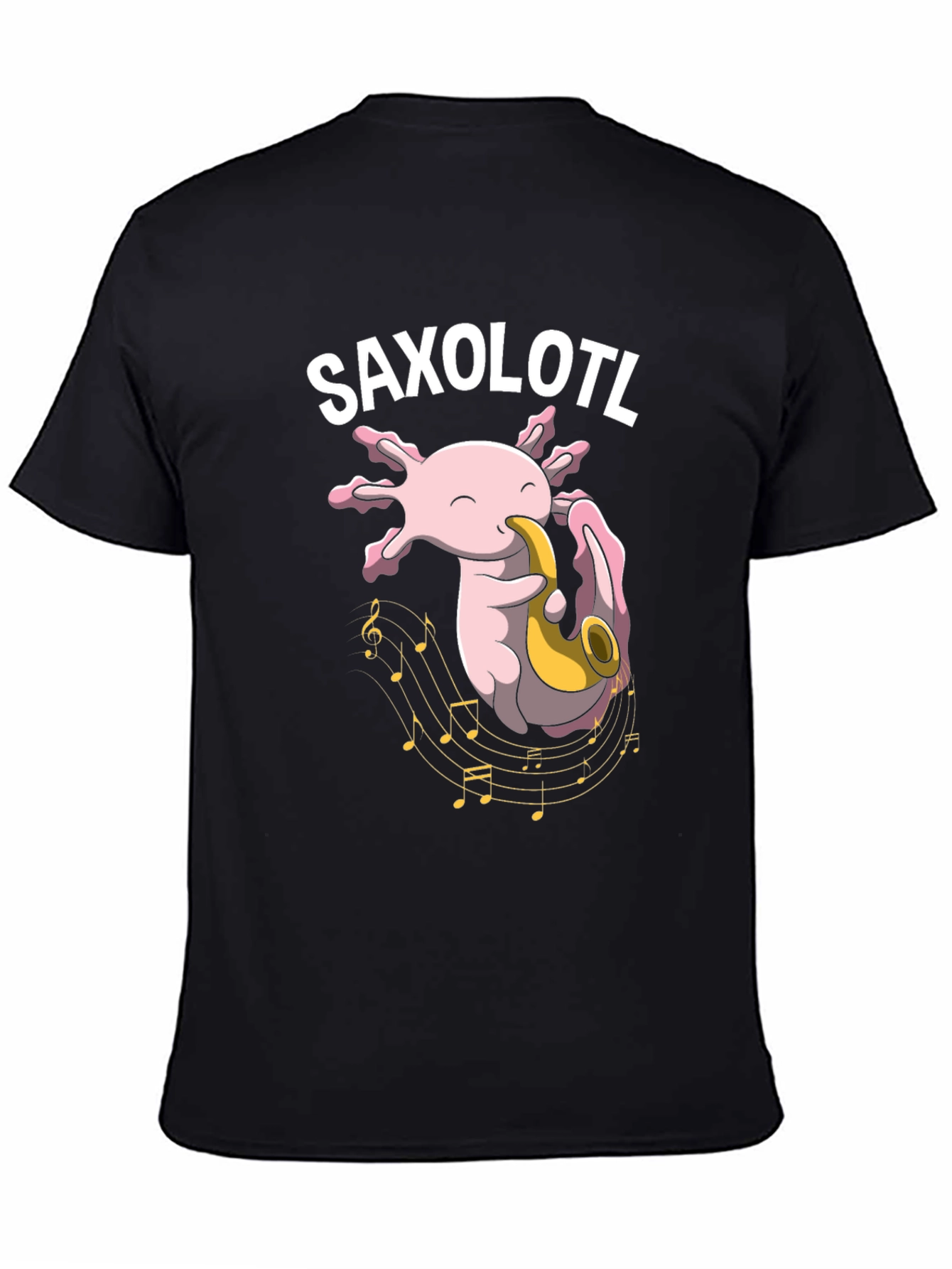 Saxolotl T-Shirt - Axolotl Saxophone Player Tee