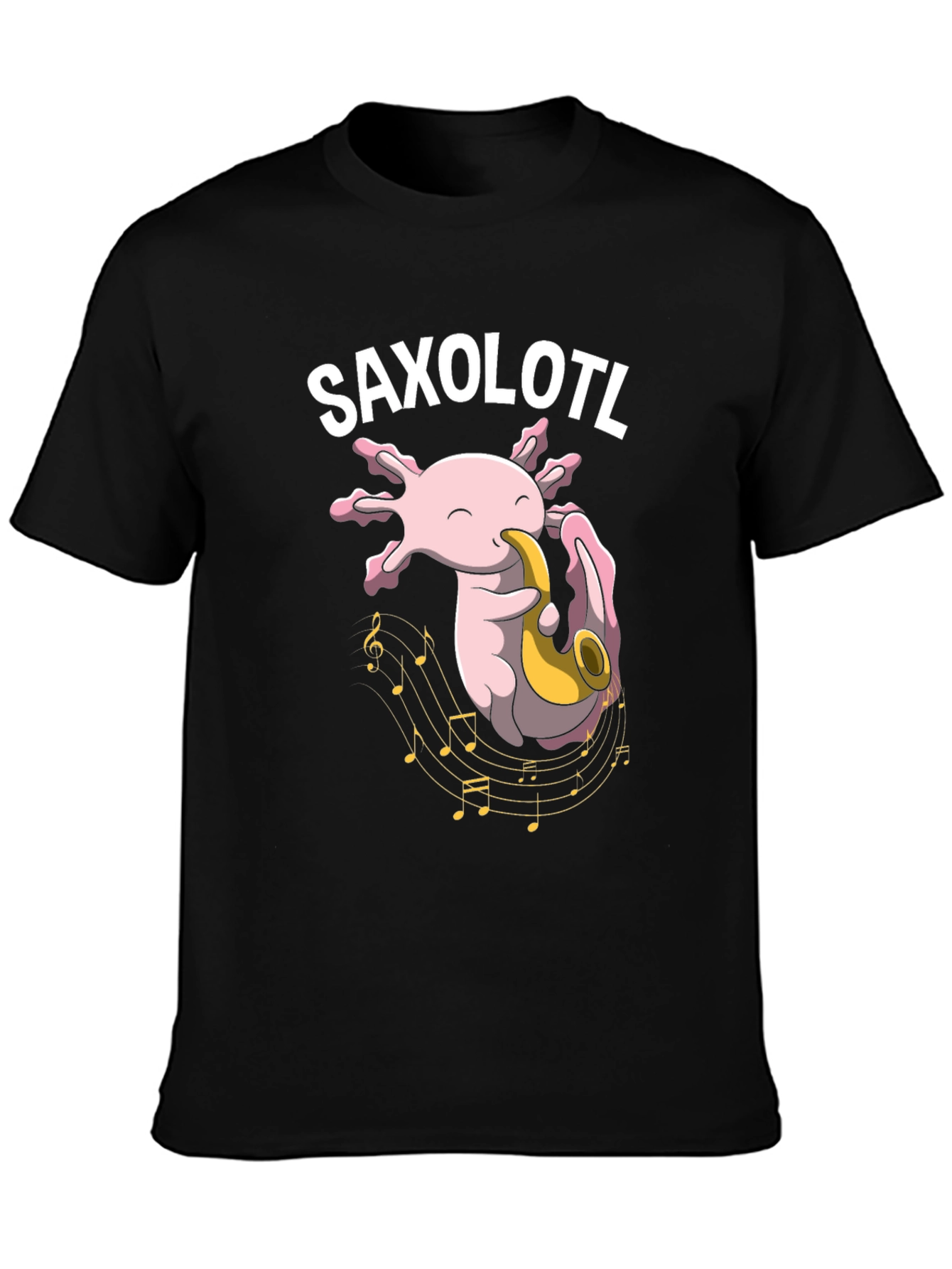 Saxolotl T-Shirt - Axolotl Saxophone Player Tee