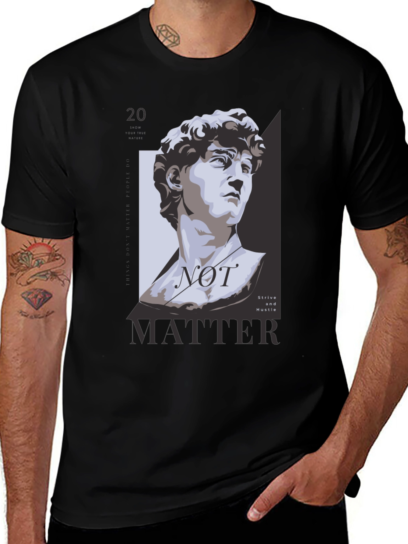 David Statue Graphic Tee - Not Matter Black T-Shirt