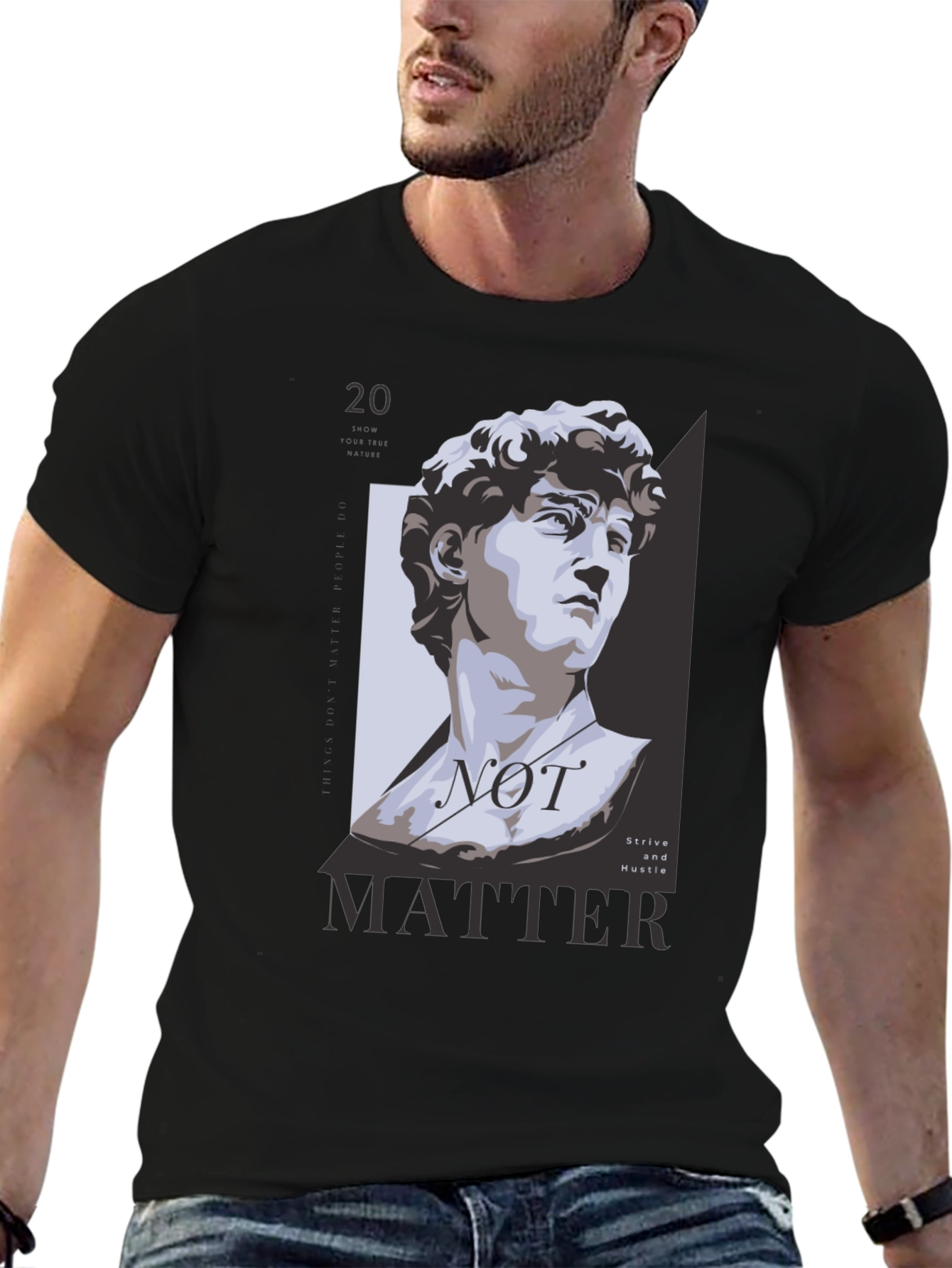 David Statue Graphic Tee - Not Matter Black T-Shirt