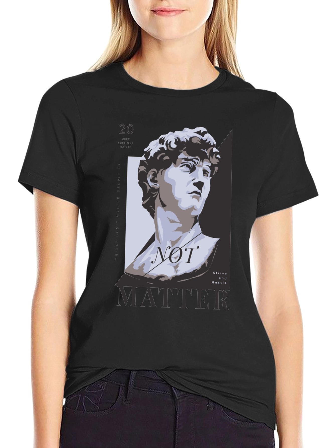 David Statue Graphic Tee - Not Matter Black T-Shirt