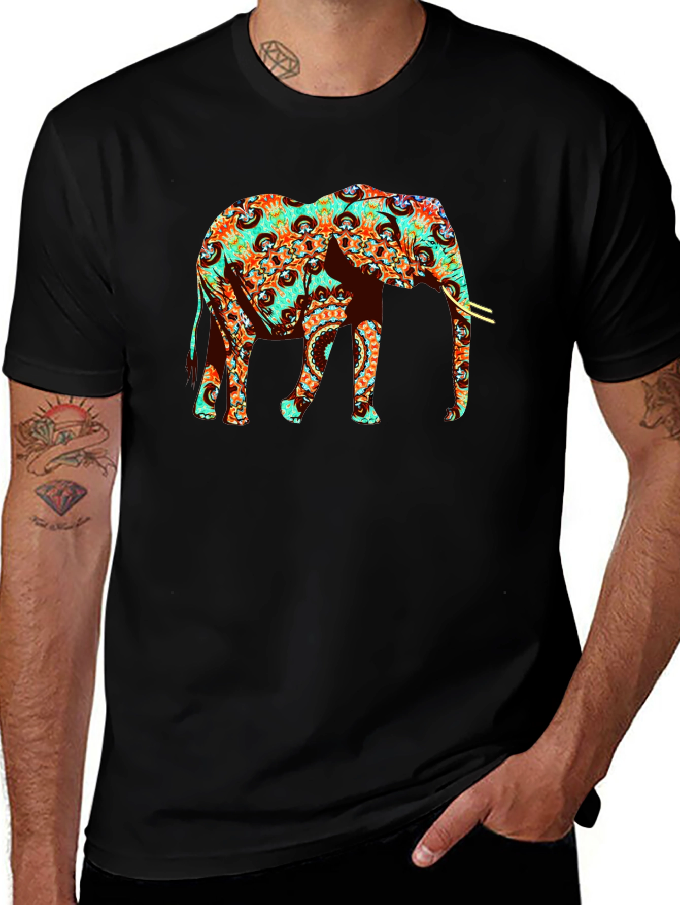 Elephant Mandala Graphic Tee