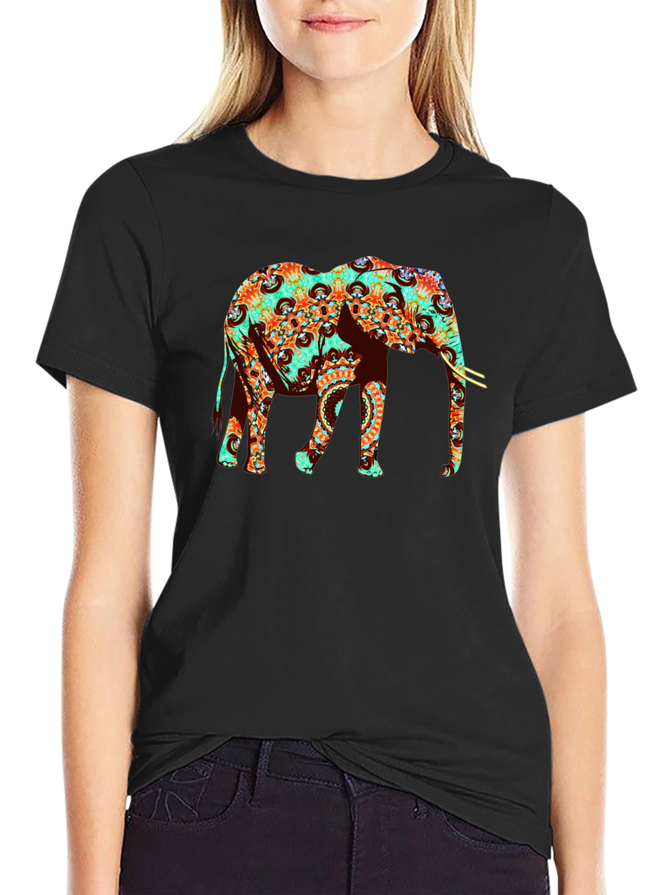 Elephant Mandala Graphic Tee