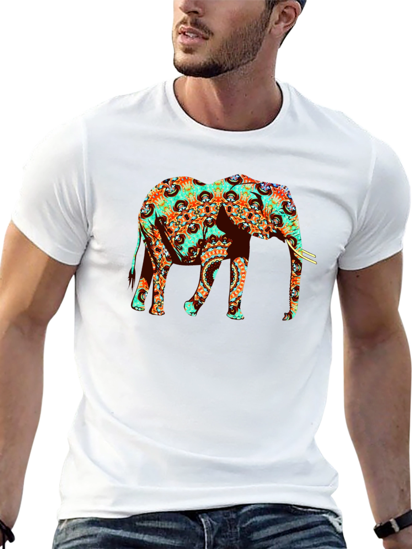 Elephant Mandala Graphic Tee