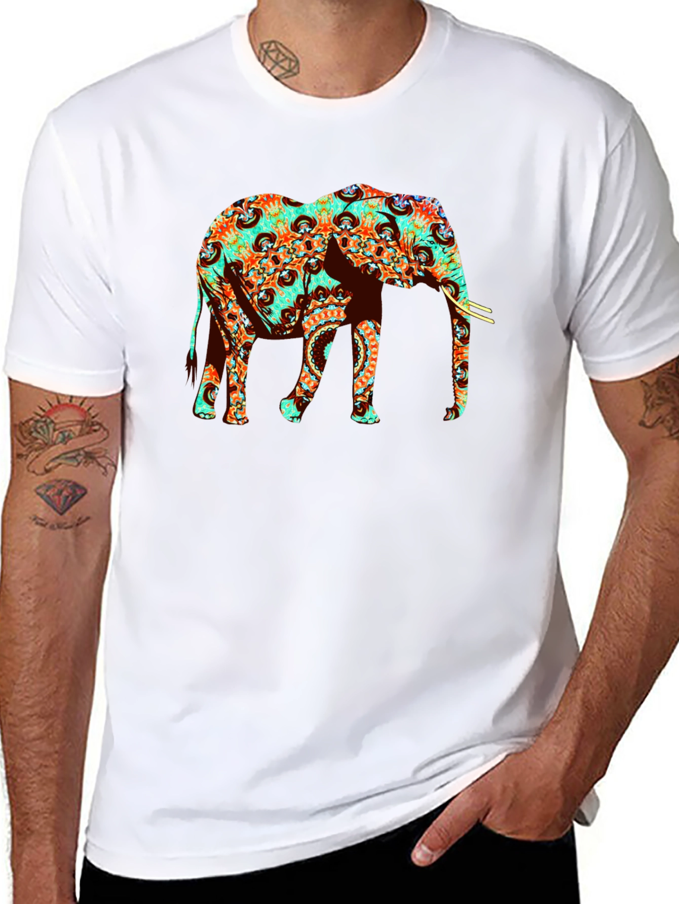 Elephant Mandala Graphic Tee