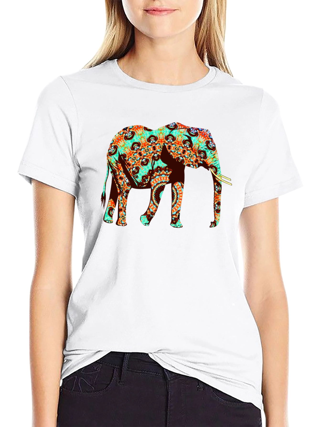 Elephant Mandala Graphic Tee