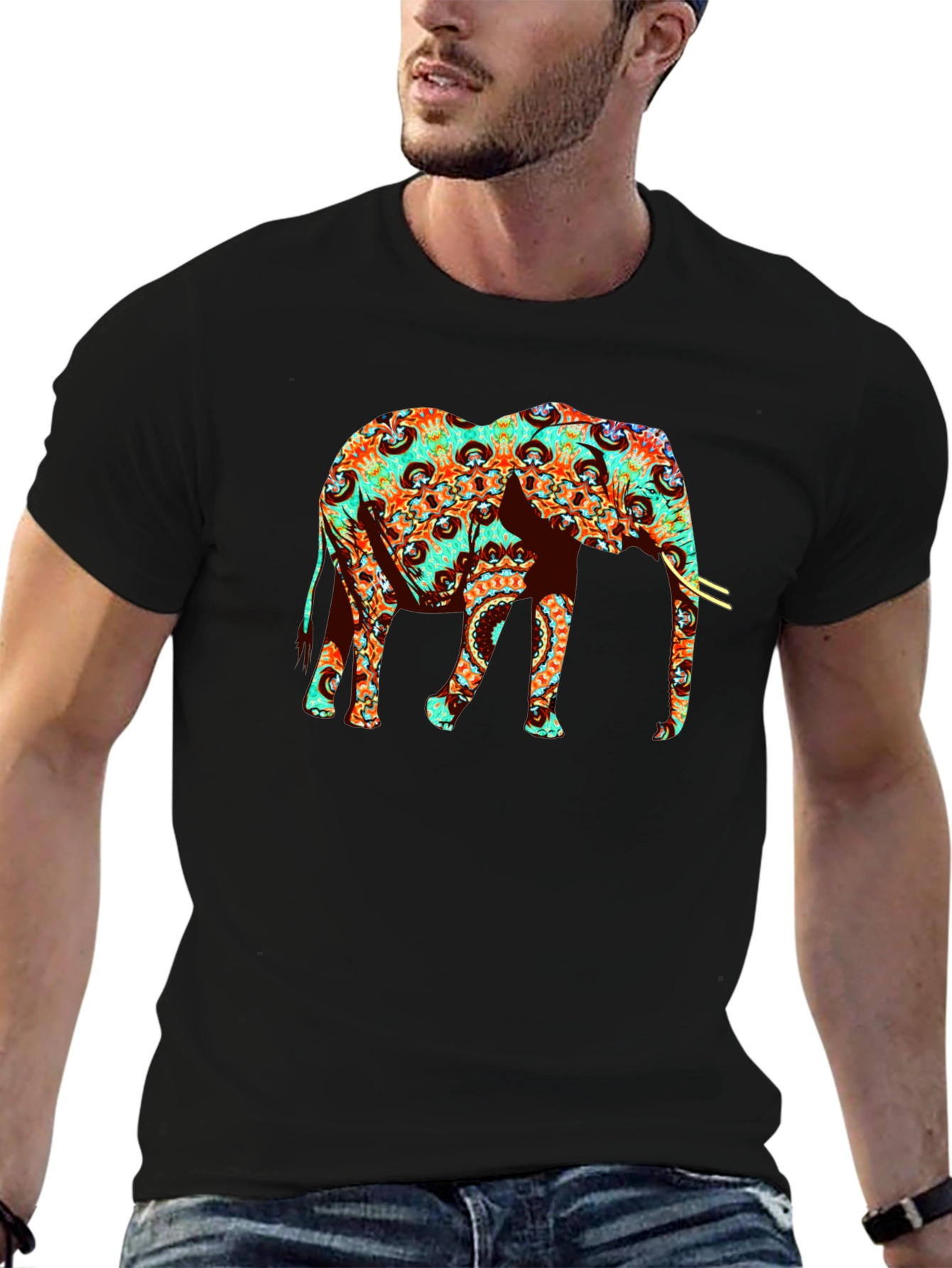 Elephant Mandala Graphic Tee