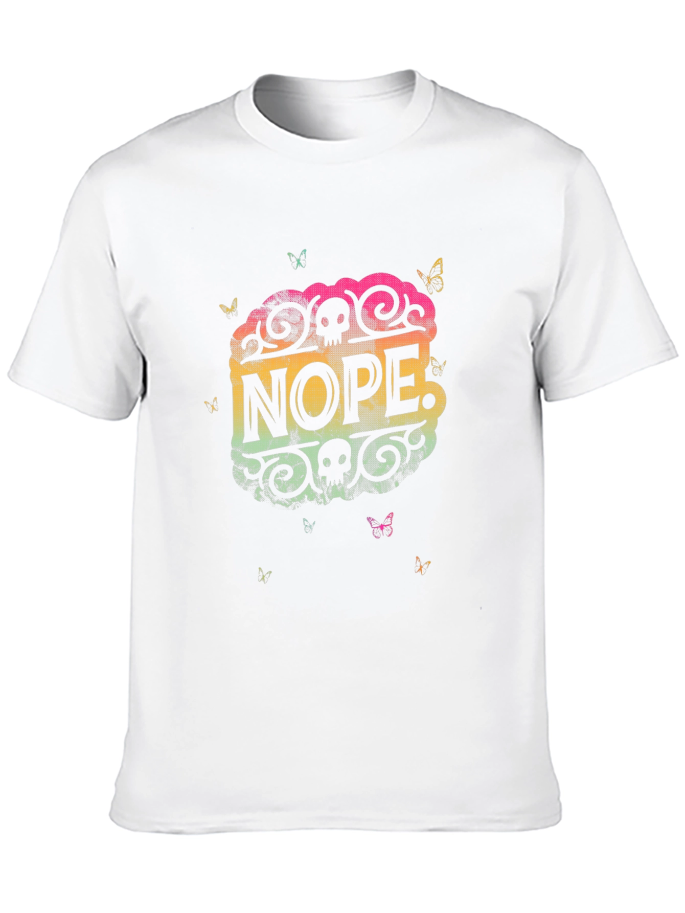 Nope Graphic T-Shirt - Cool Skull Design