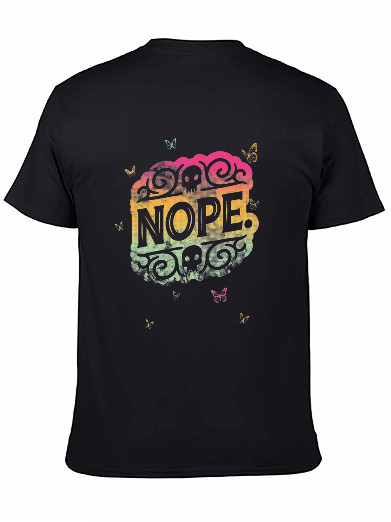 Nope Graphic T-Shirt - Cool Skull Design
