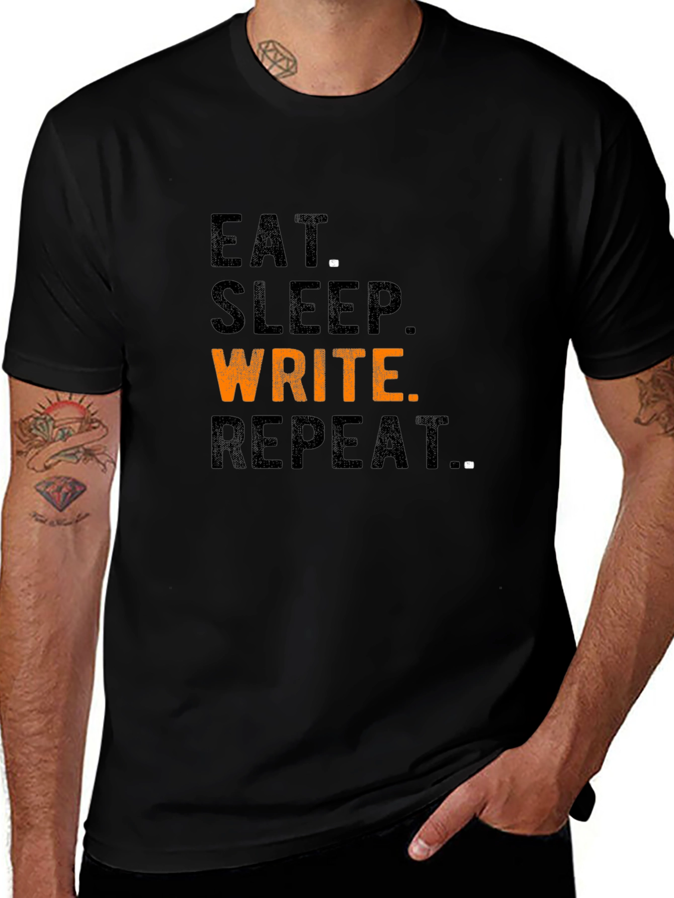Eat Sleep Write Repeat Graphic T-Shirt