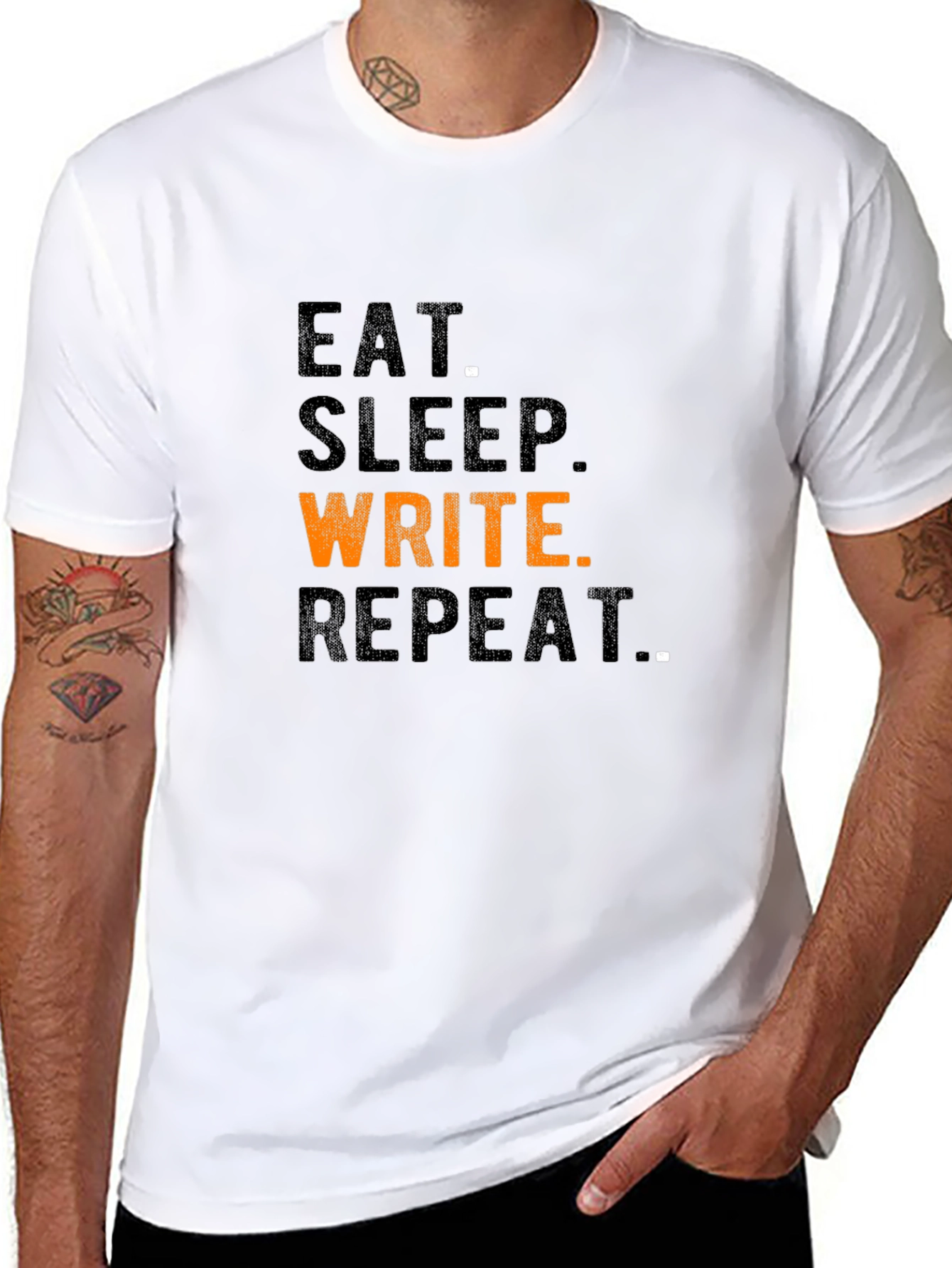 Eat Sleep Write Repeat Graphic T-Shirt