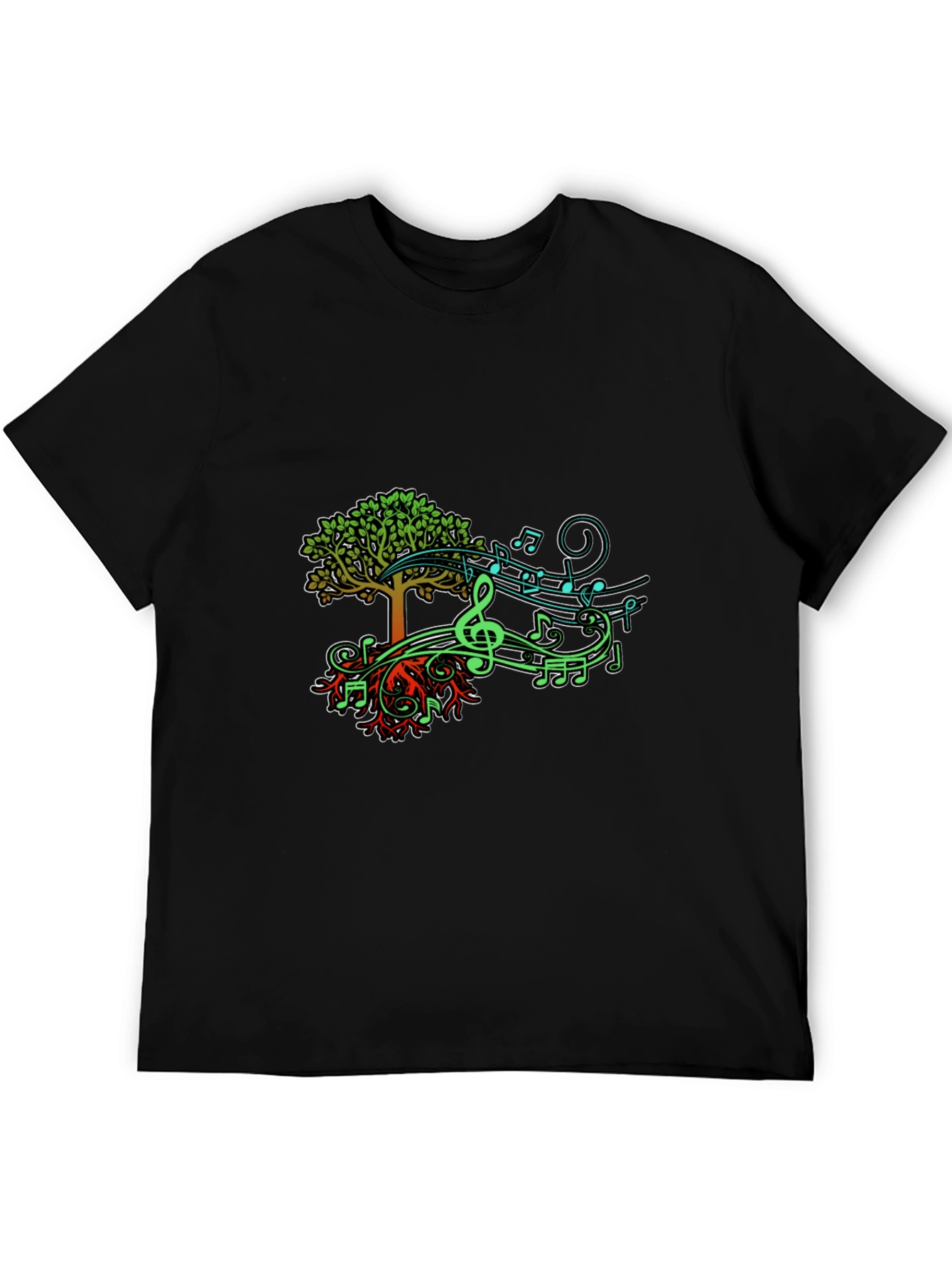 Musical Tree Graphic T-Shirt - Nature & Music