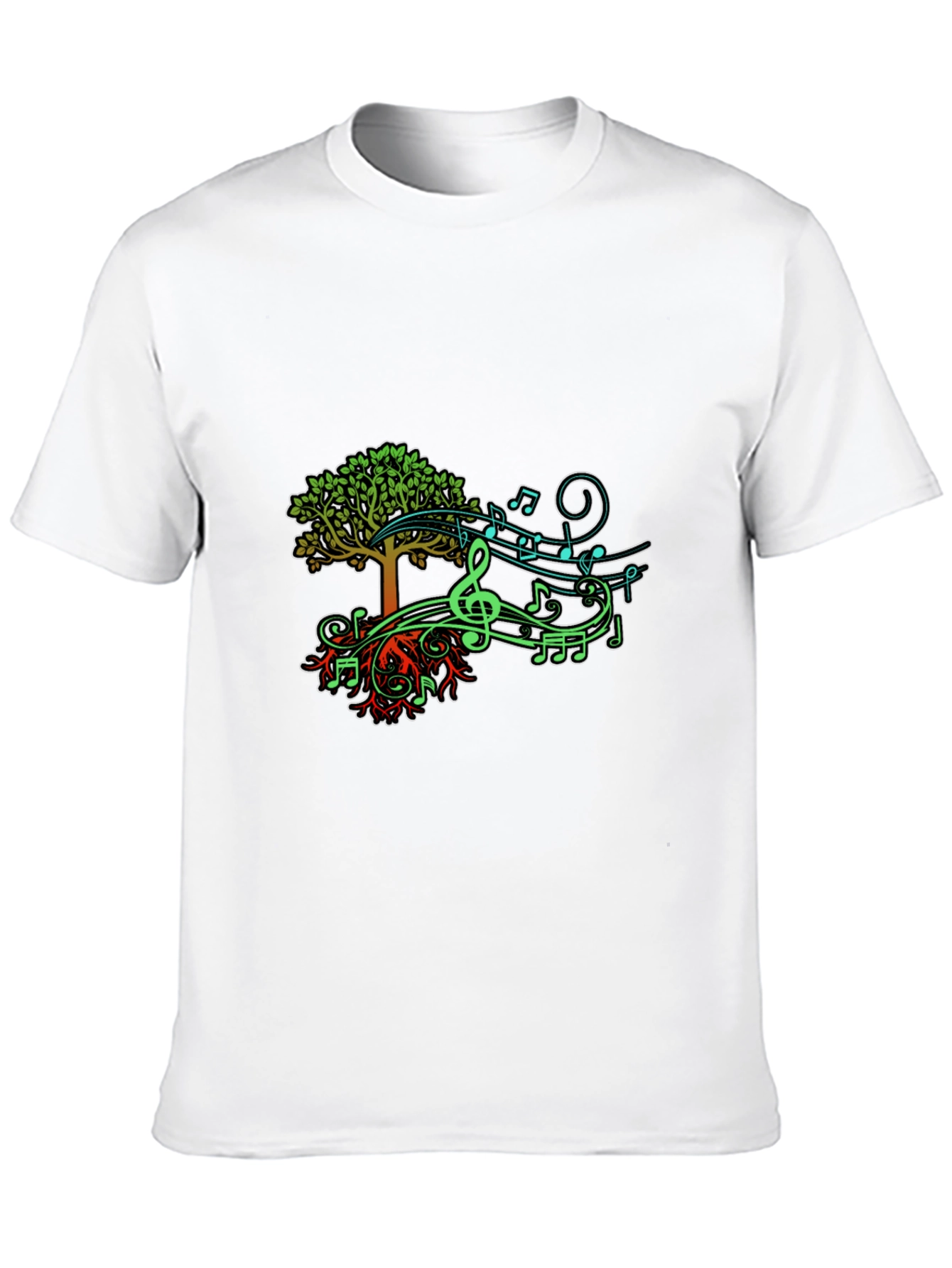 Musical Tree Graphic T-Shirt - Nature & Music