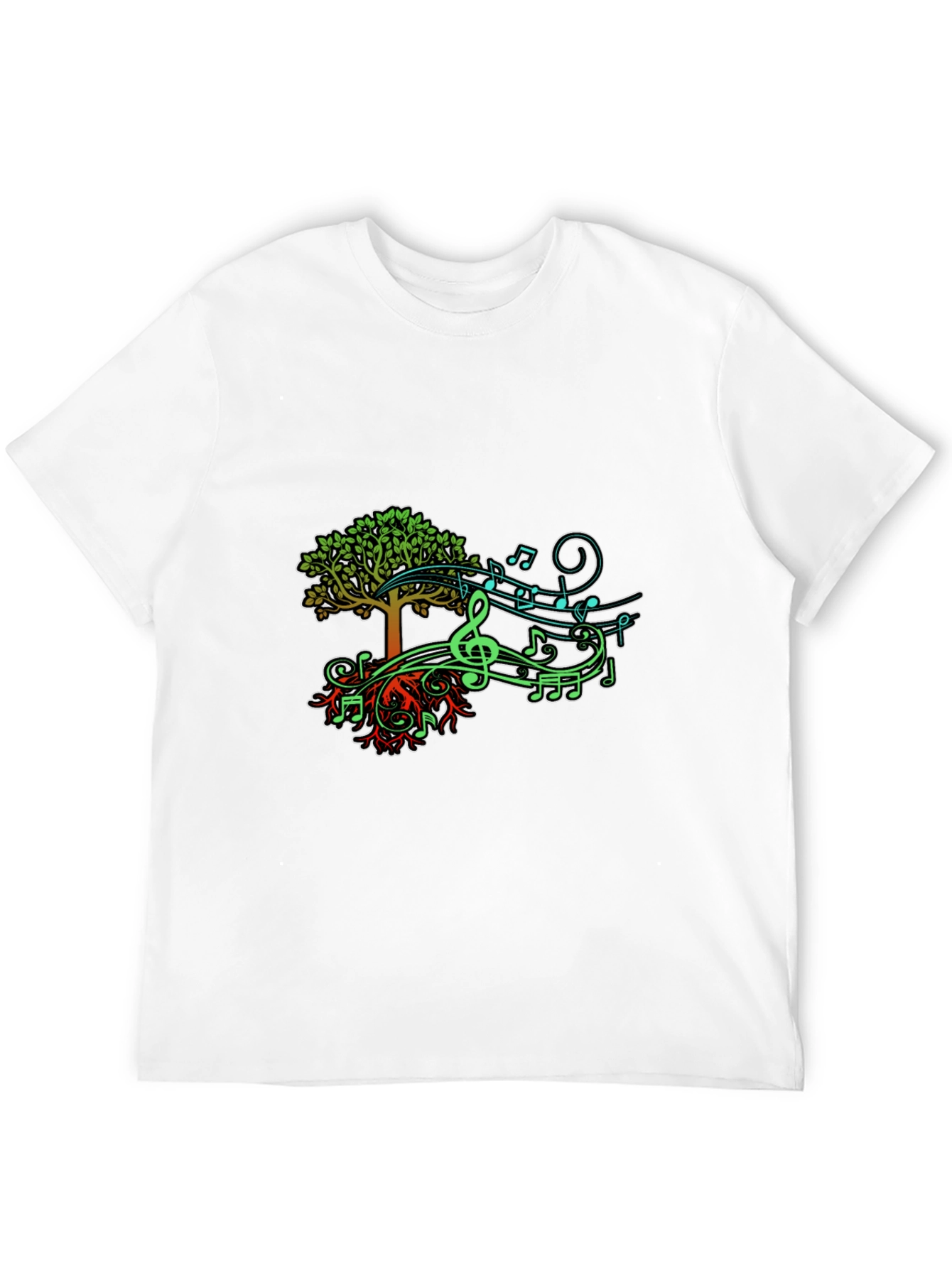 Musical Tree Graphic T-Shirt - Nature & Music