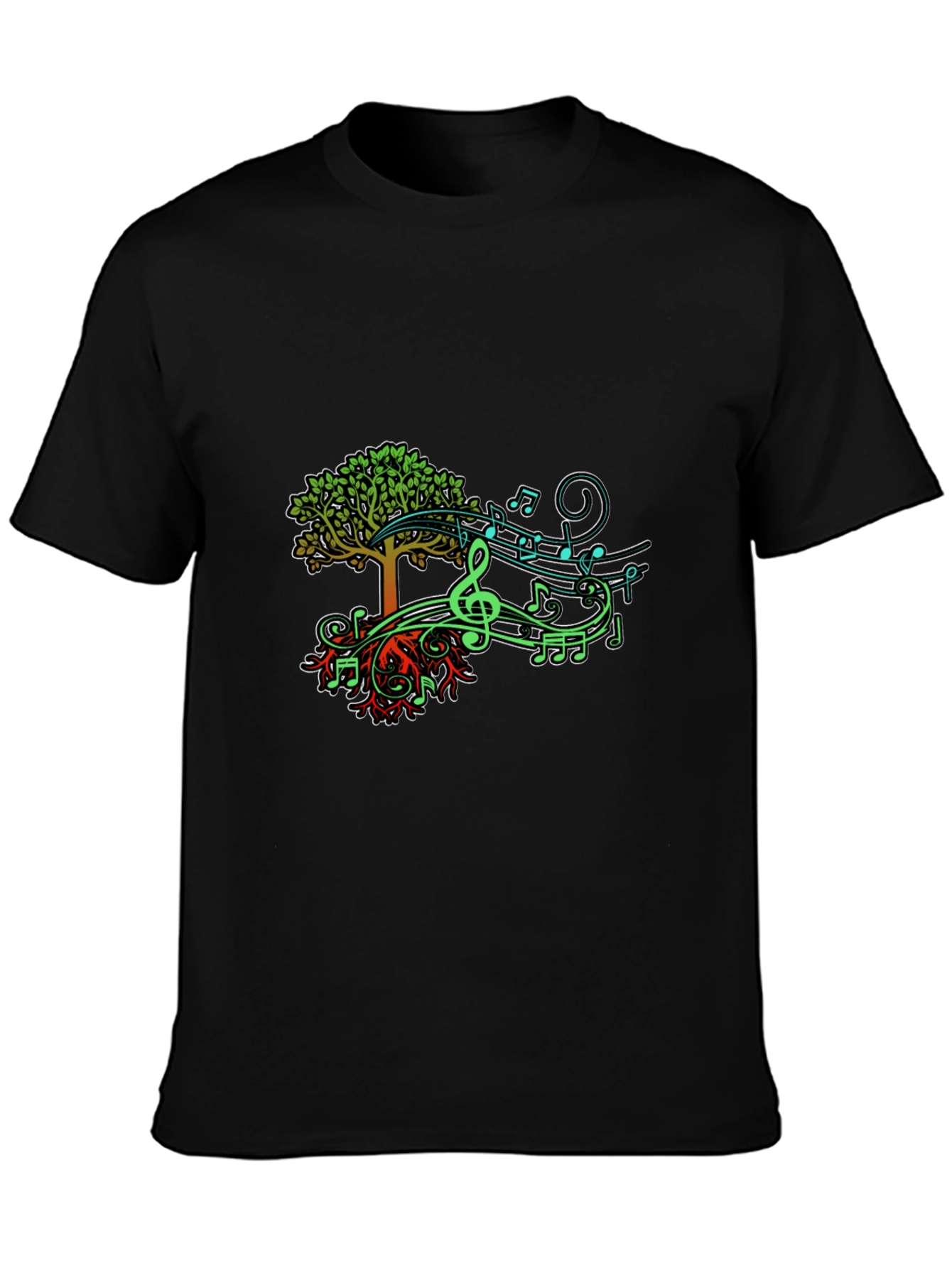 Musical Tree Graphic T-Shirt - Nature & Music