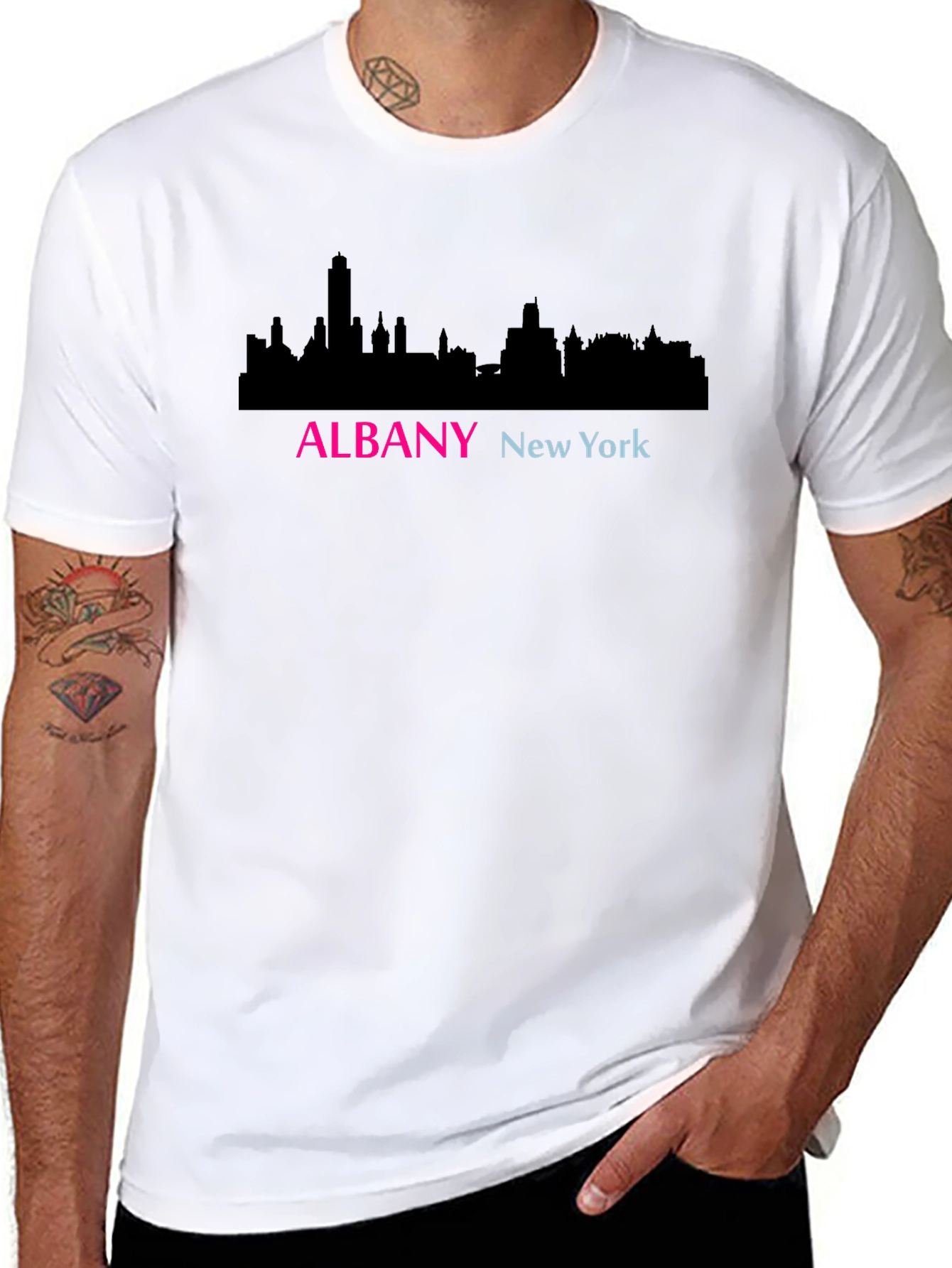 Albany New York Skyline Graphic T-Shirt