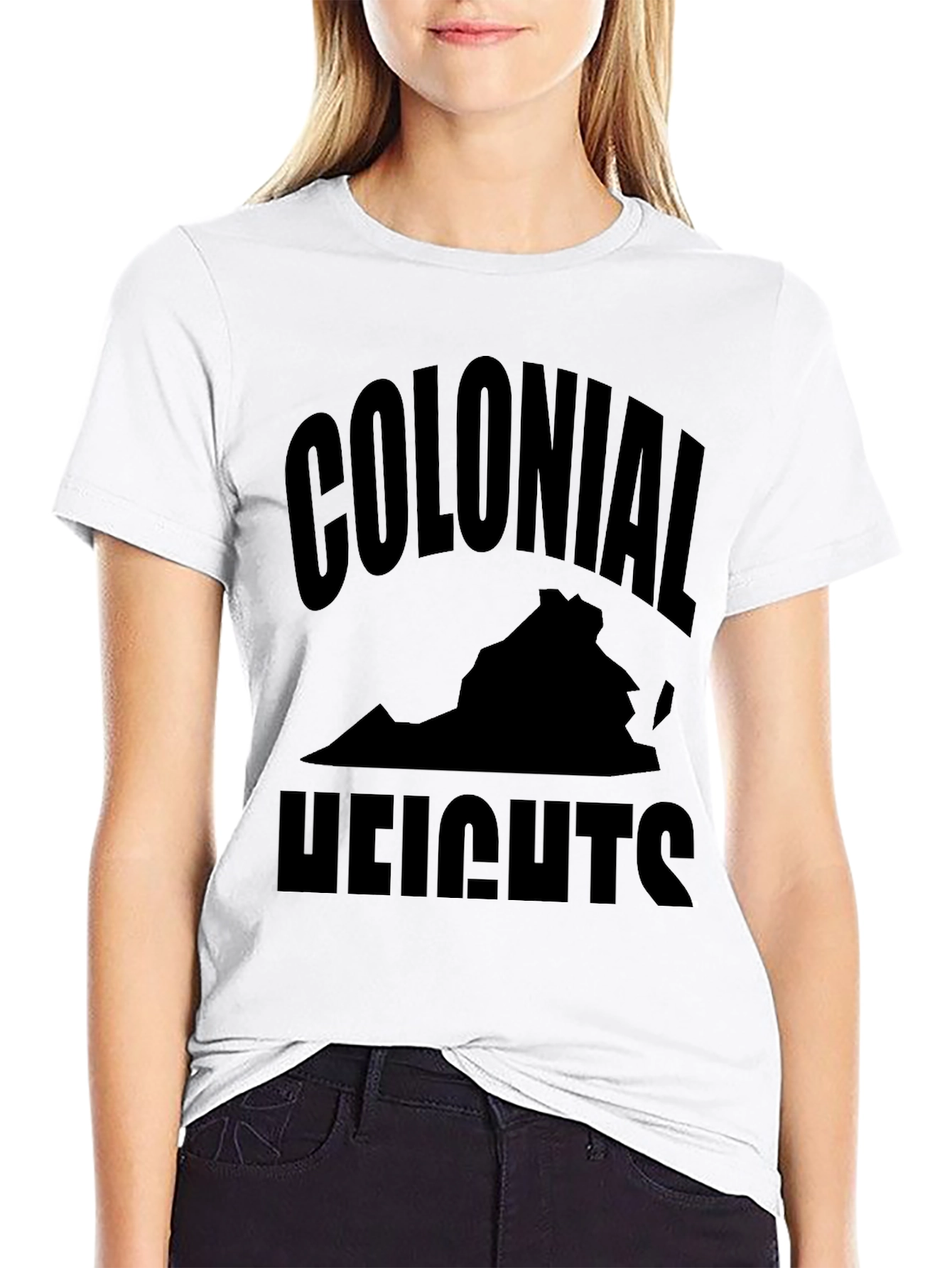 Colonial Heights Virginia Black Graphic T-Shirt