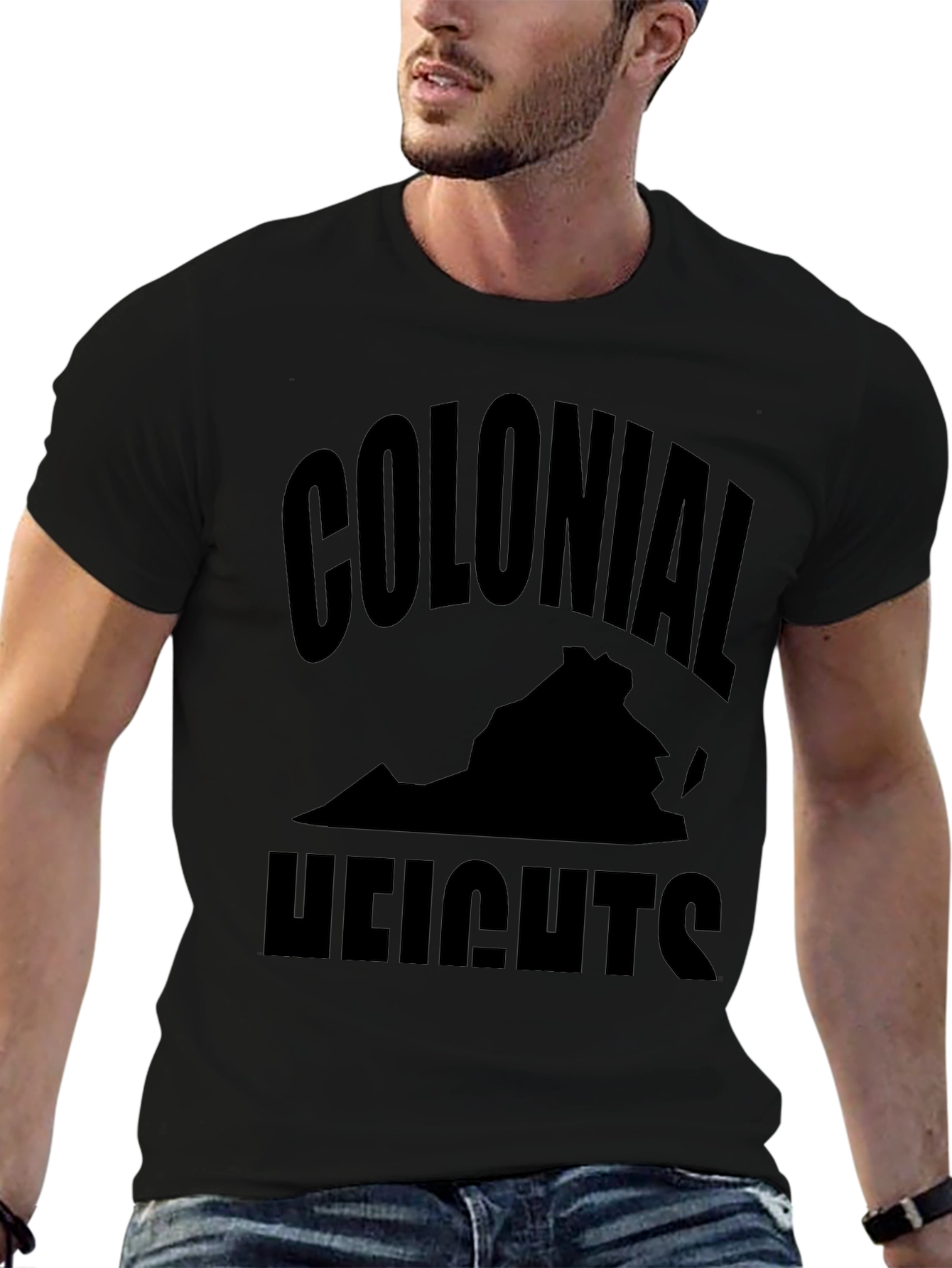 Colonial Heights Virginia Black Graphic T-Shirt