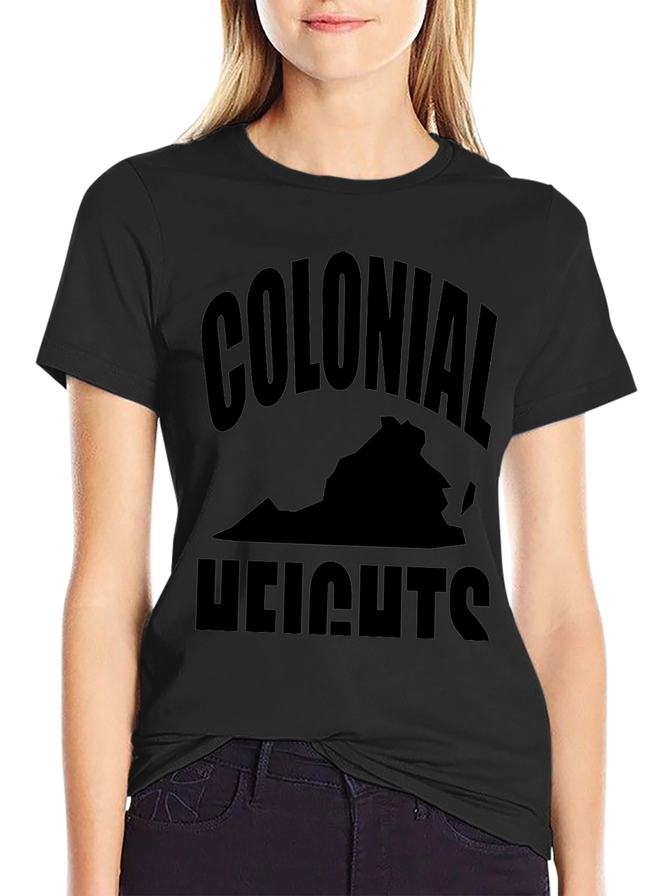 Colonial Heights Virginia Black Graphic T-Shirt