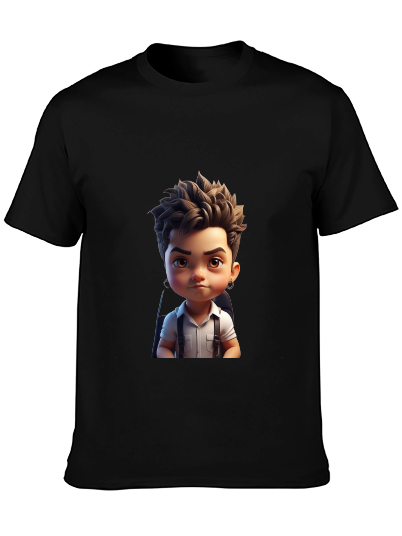 Cartoon Boy Graphic Print T-Shirt