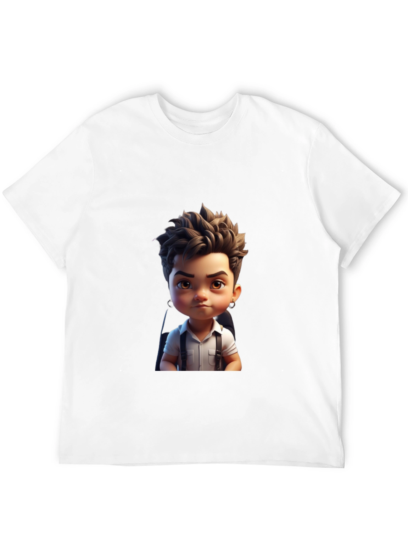 Cartoon Boy Graphic Print T-Shirt