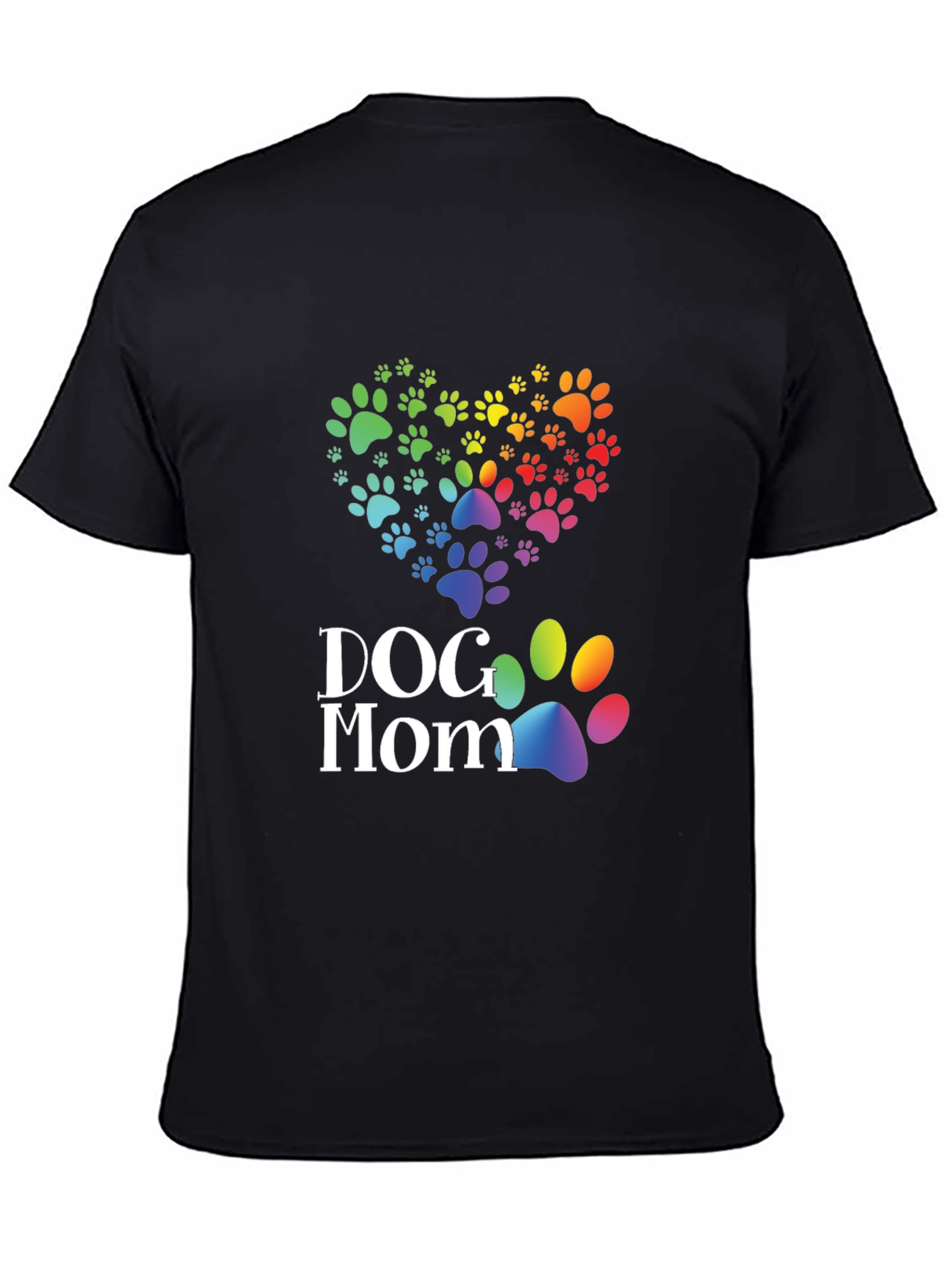 Dog Mom Paw Print Heart T-Shirt