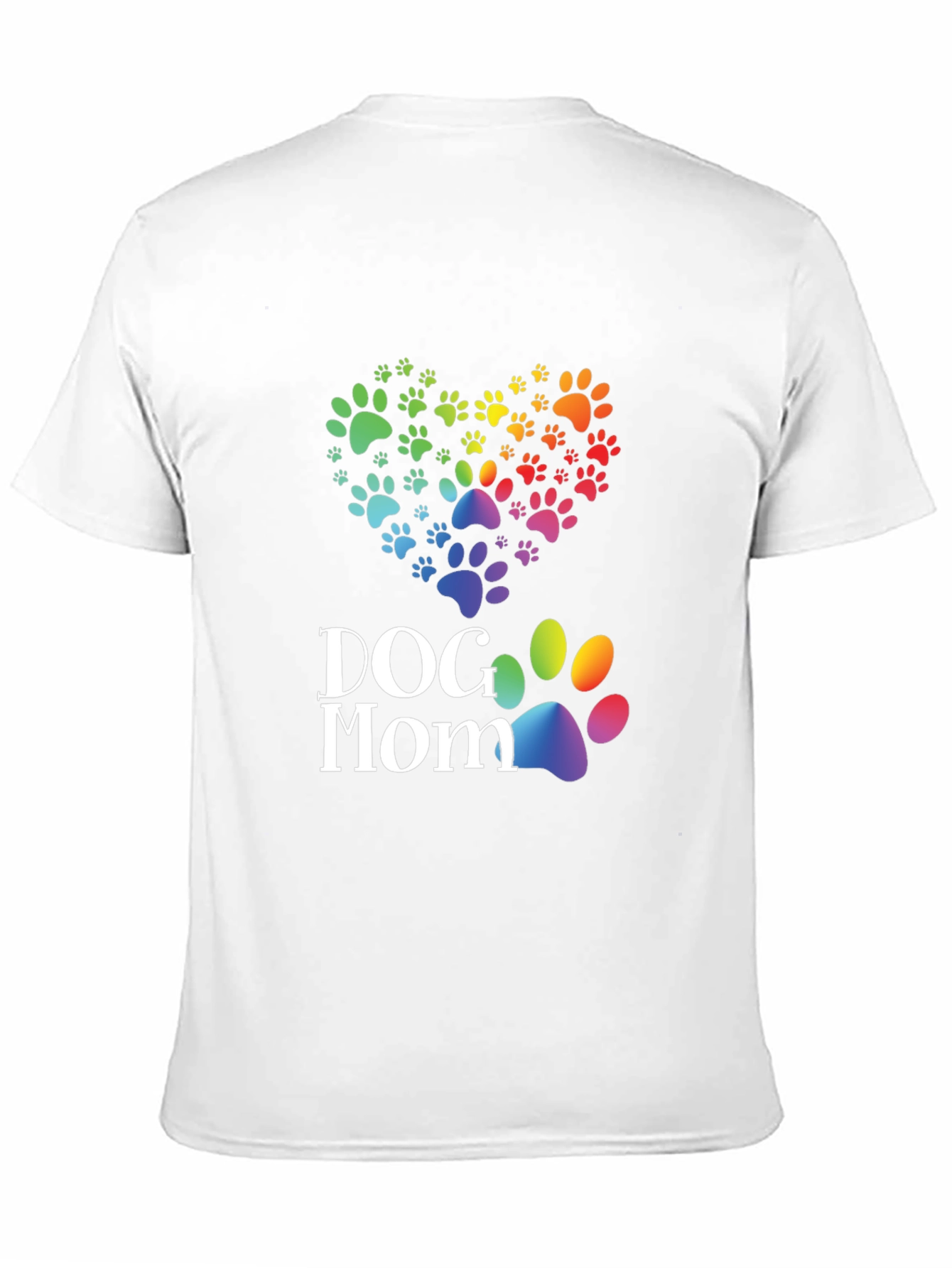 Dog Mom Paw Print Heart T-Shirt