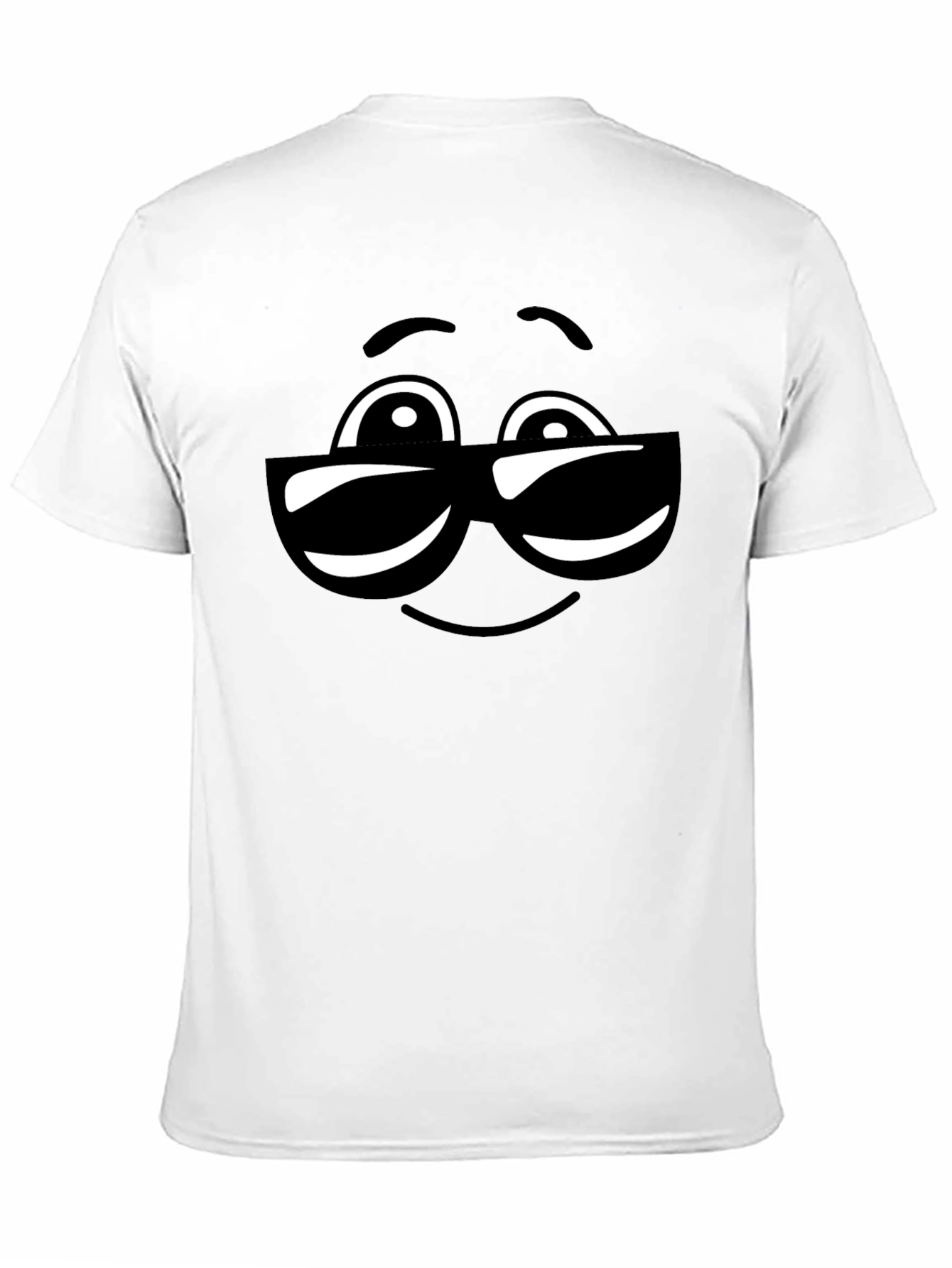 Cool Sunglasses Emoji Black Cotton T-Shirt