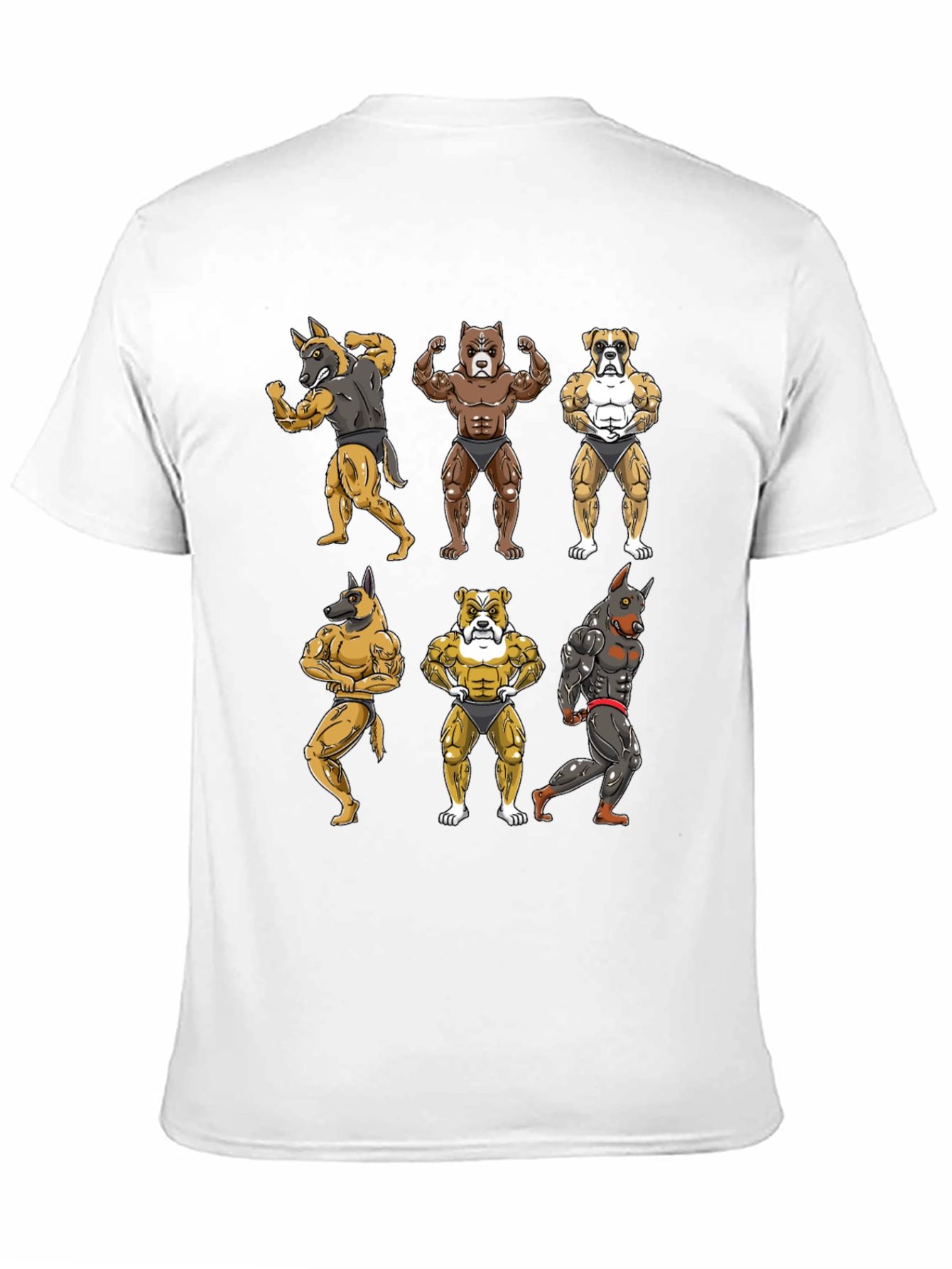Muscled Dog Cartoon T-Shirt