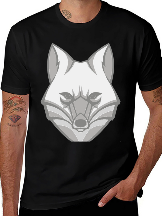 Geometric Fox Graphic T-Shirt - Modern Animal Tee