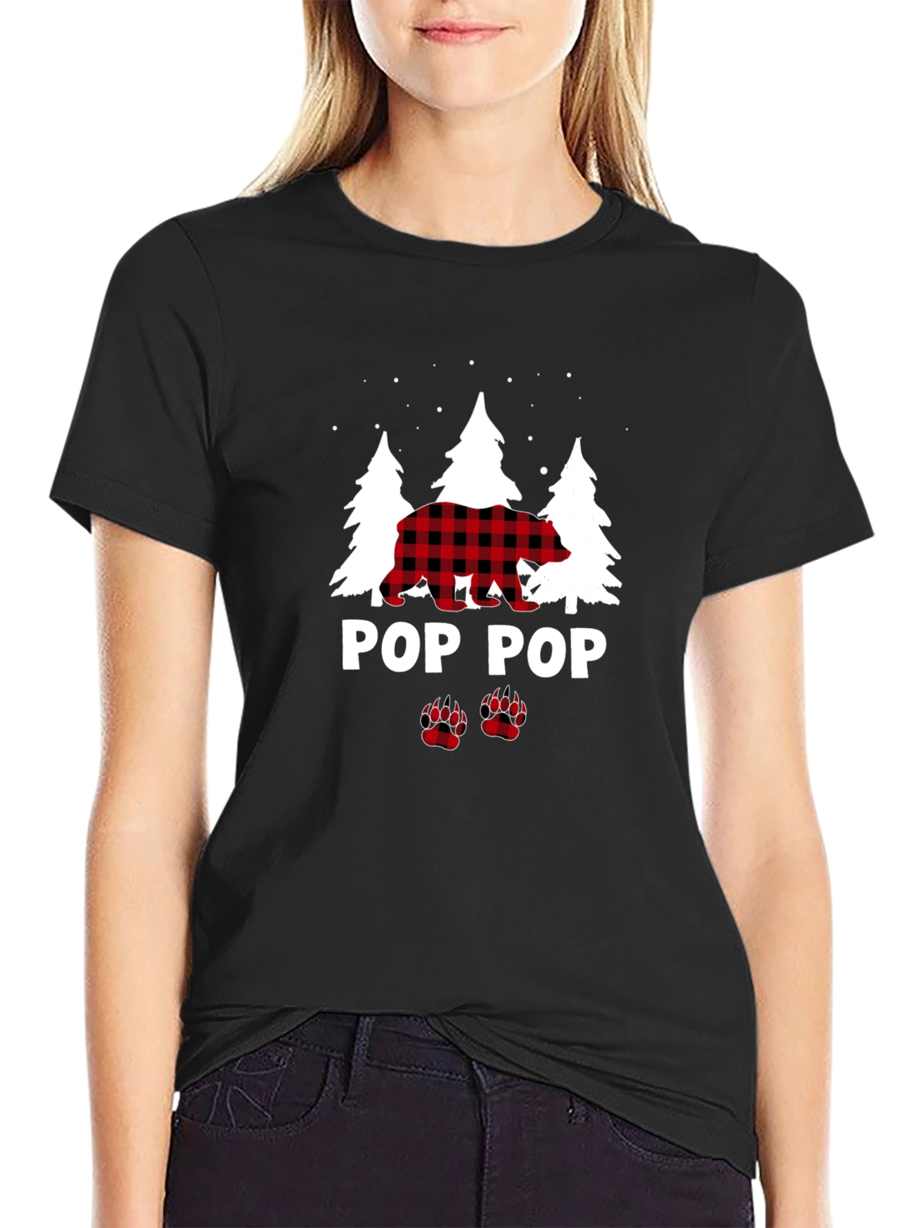 Pop Pop Bear Flannel T-Shirt