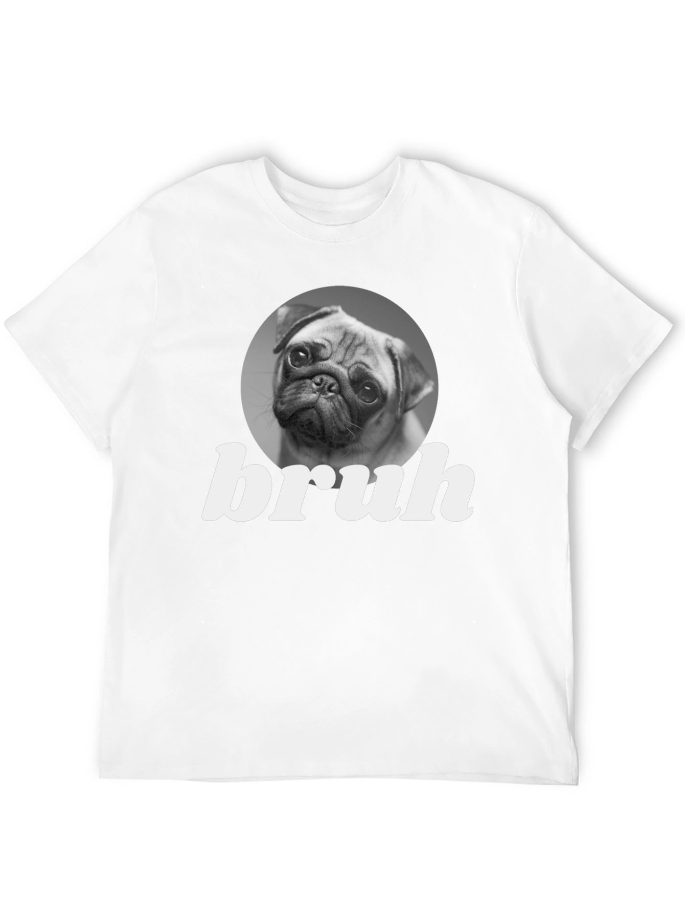 Bruh Pug Graphic Tee - Funny Dog Lover T-Shirt