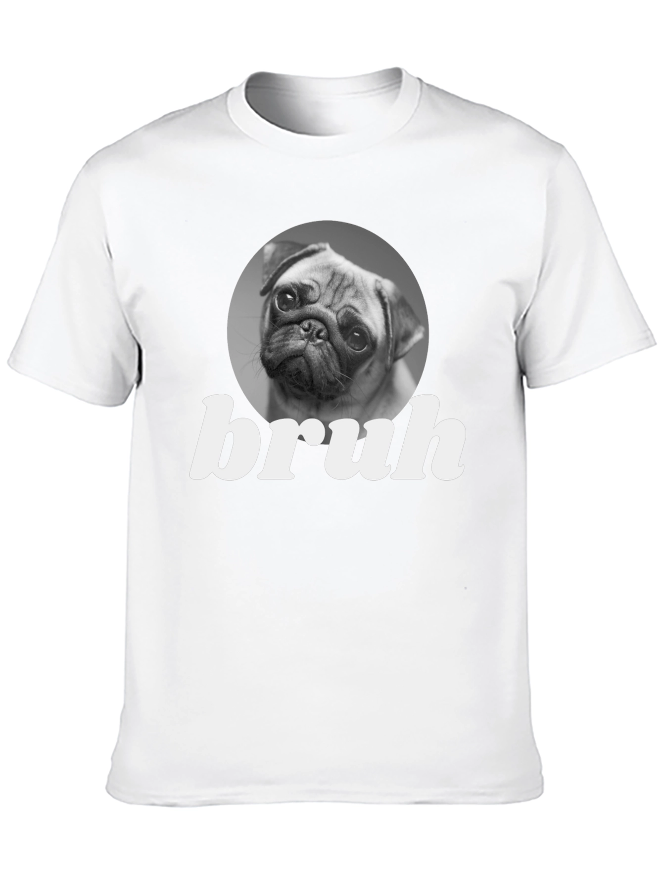 Bruh Pug Graphic Tee - Funny Dog Lover T-Shirt