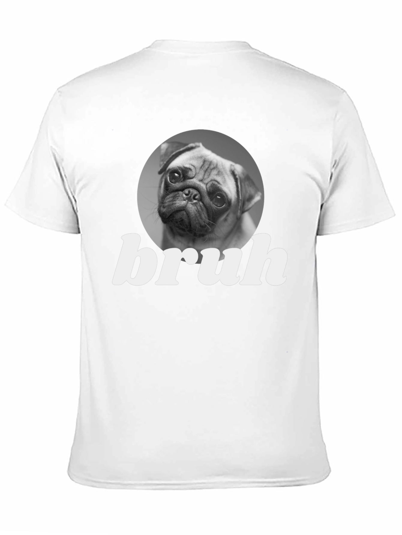 Bruh Pug Graphic Tee - Funny Dog Lover T-Shirt