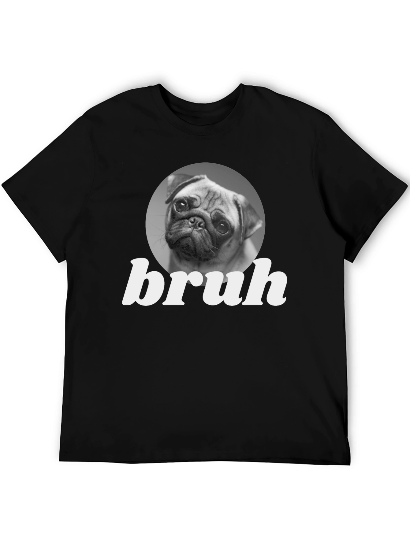 Bruh Pug Graphic Tee - Funny Dog Lover T-Shirt