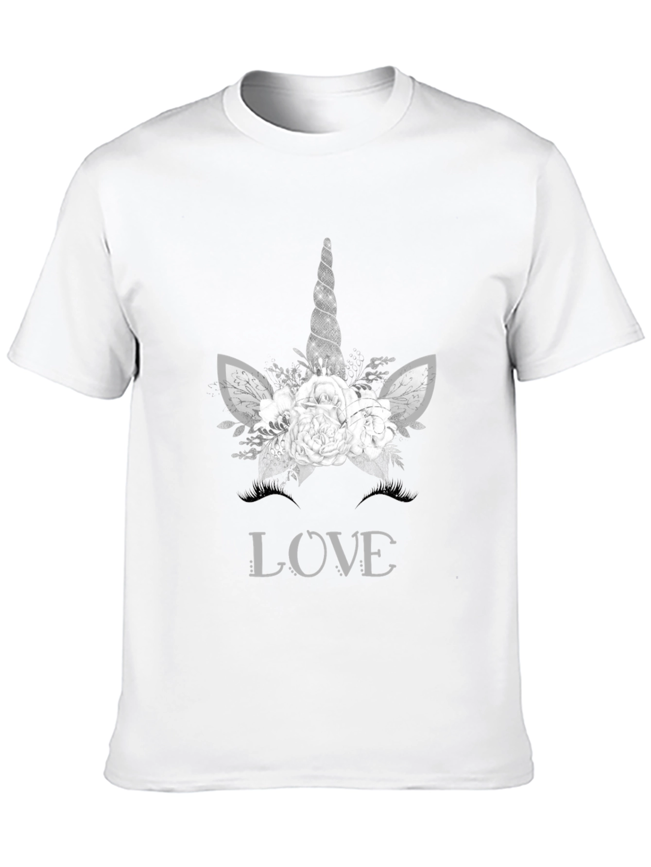 Unicorn Love Graphic Tee - Black